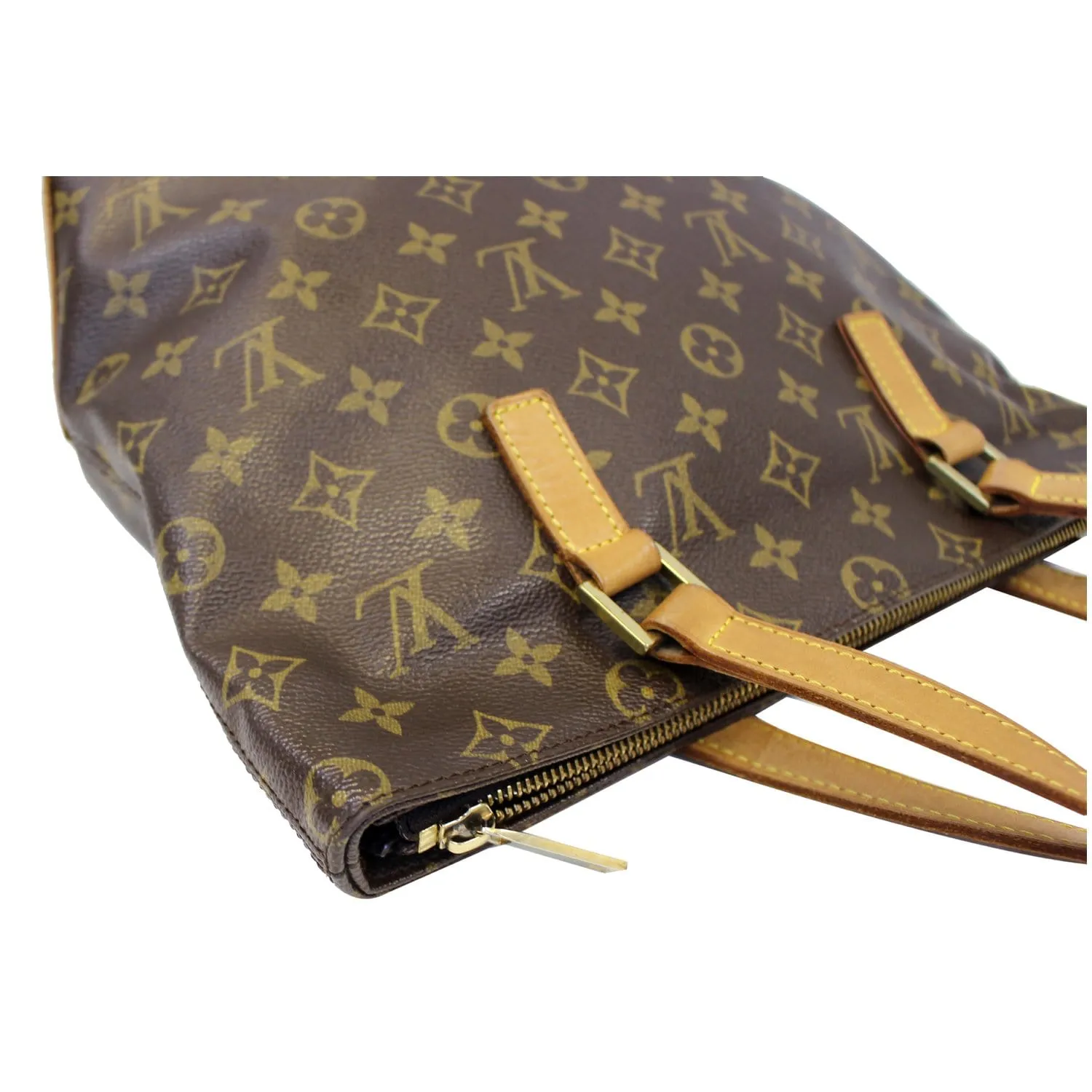LOUIS VUITTON Cabas Piano Monogram Canvas Shoulder Bag Brown