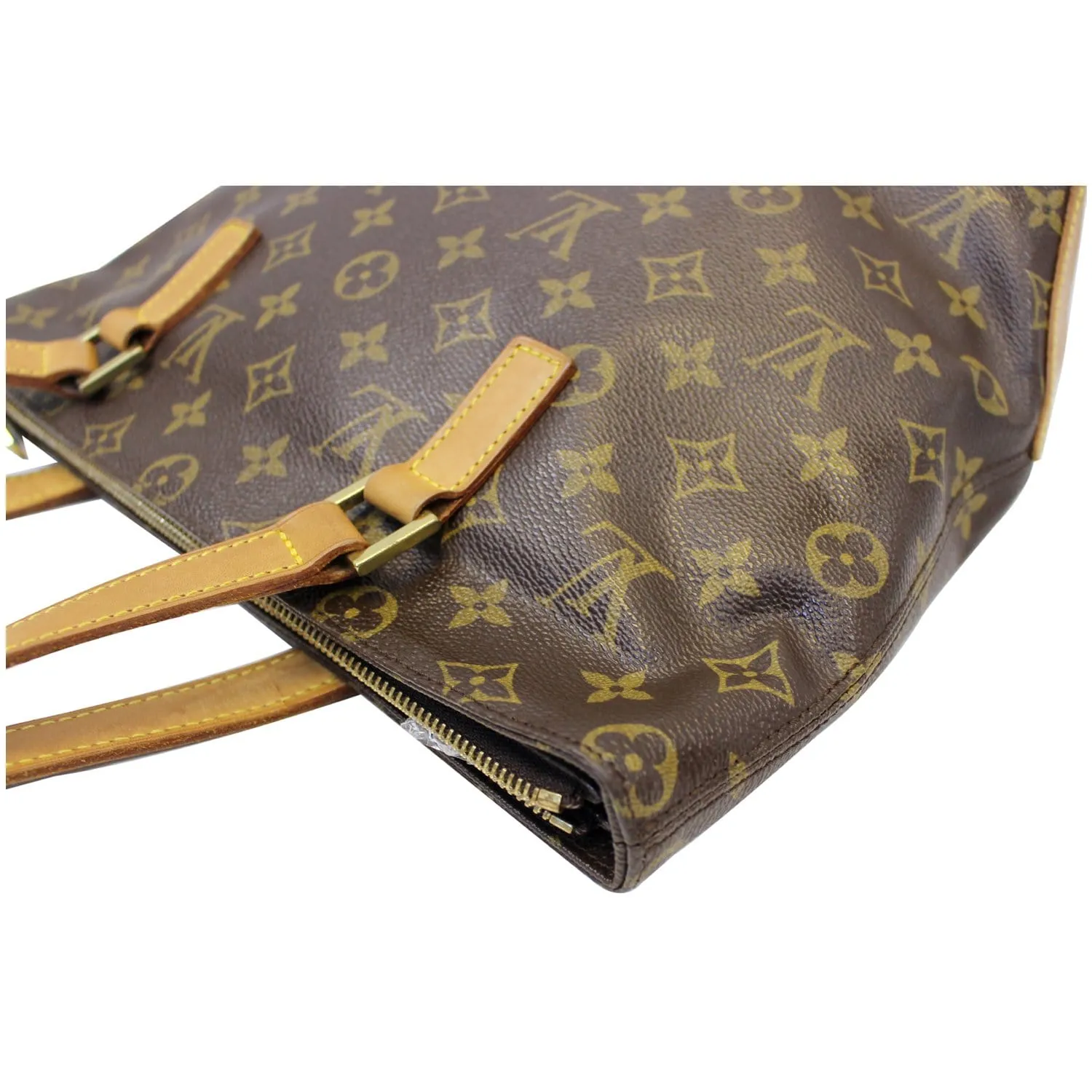 LOUIS VUITTON Cabas Piano Monogram Canvas Shoulder Bag Brown