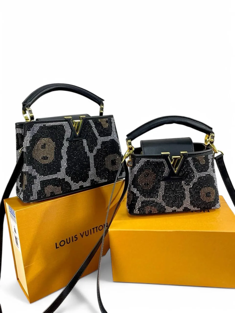Louis Vuitton C'apucines Mini & BB Bags – Crystal Embellished Black