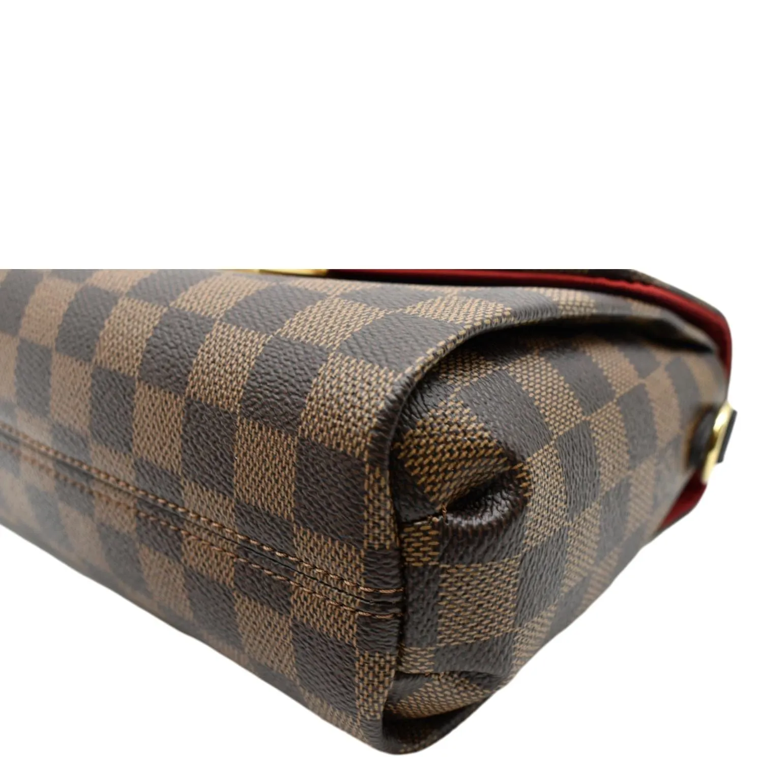 LOUIS VUITTON Croisette Damier Ebene Crossbody Bag Brown