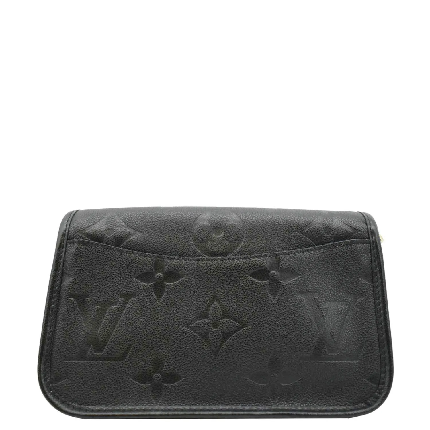 LOUIS VUITTON Diane Monogram Empreinte Leather Crossbody Bag Black