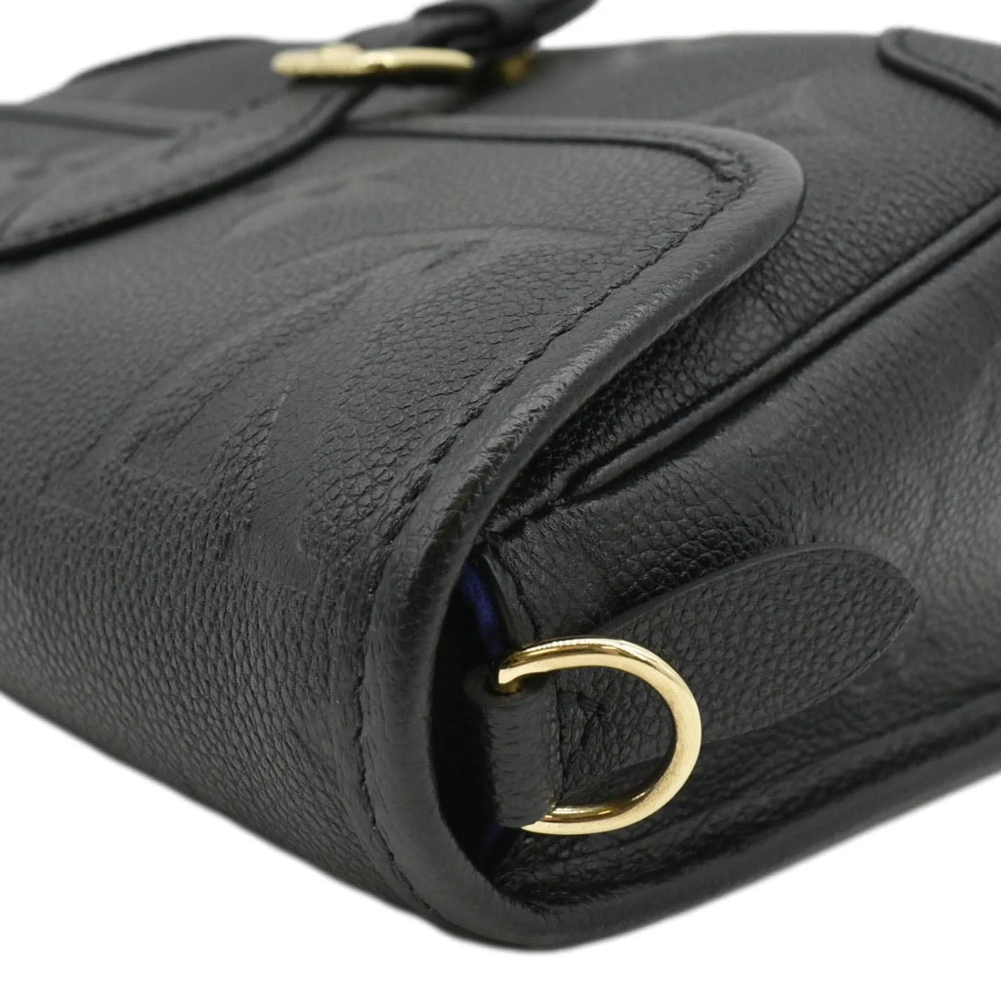 LOUIS VUITTON Diane Monogram Empreinte Leather Crossbody Bag Black