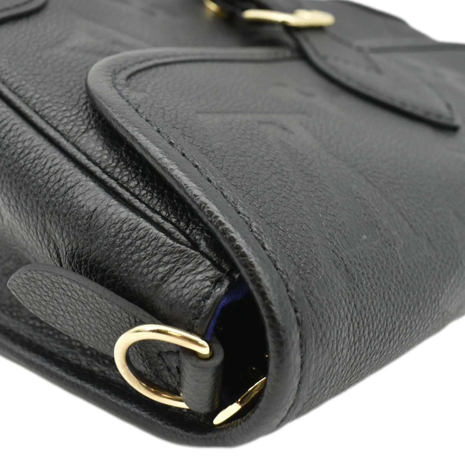 LOUIS VUITTON Diane Monogram Empreinte Leather Crossbody Bag Black