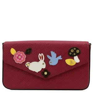 LOUIS VUITTON Easter Felicie Epi Leather Pochette Crossbody Bag Pink