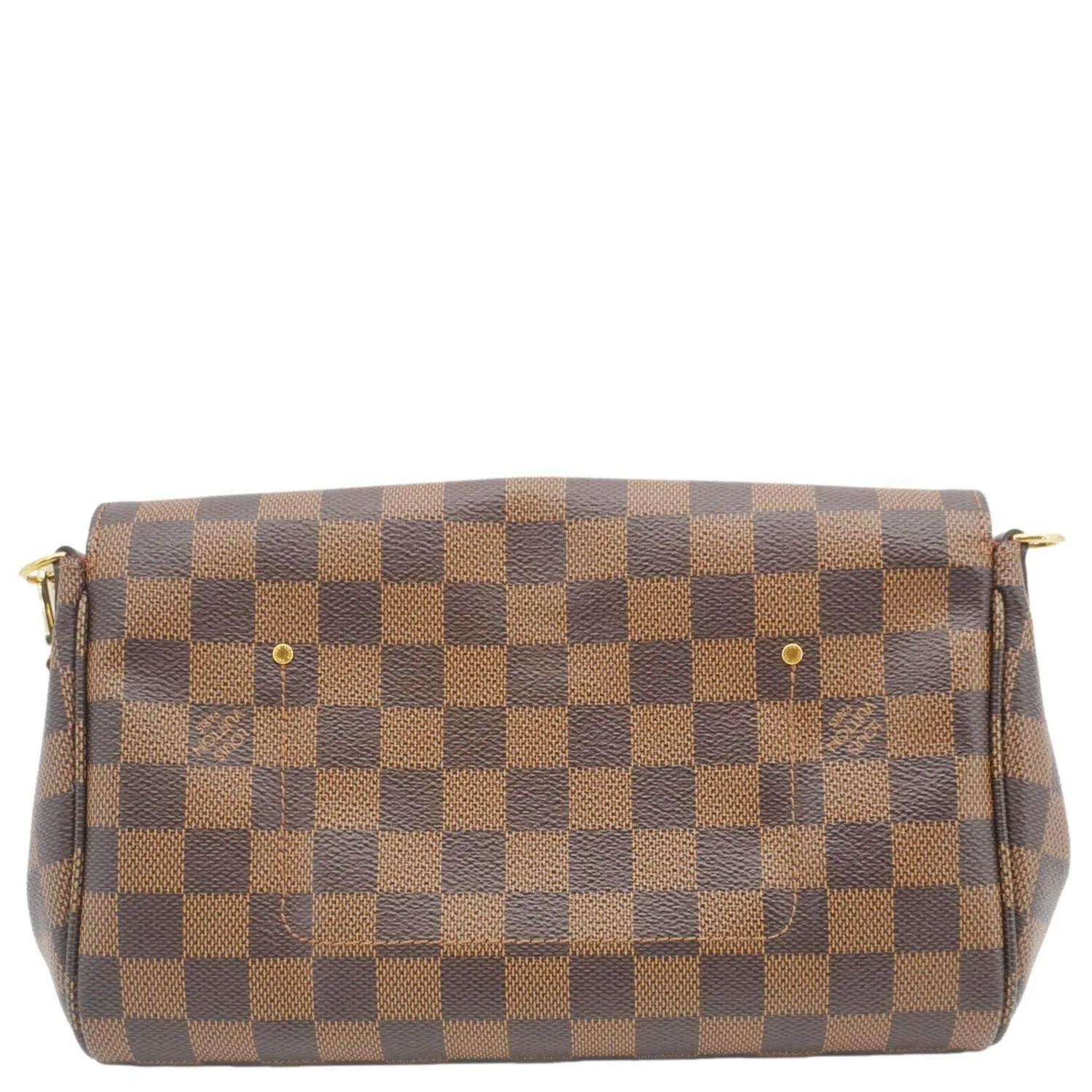 LOUIS VUITTON Favorite MM Damier Ebene Clutch Bag Brown
