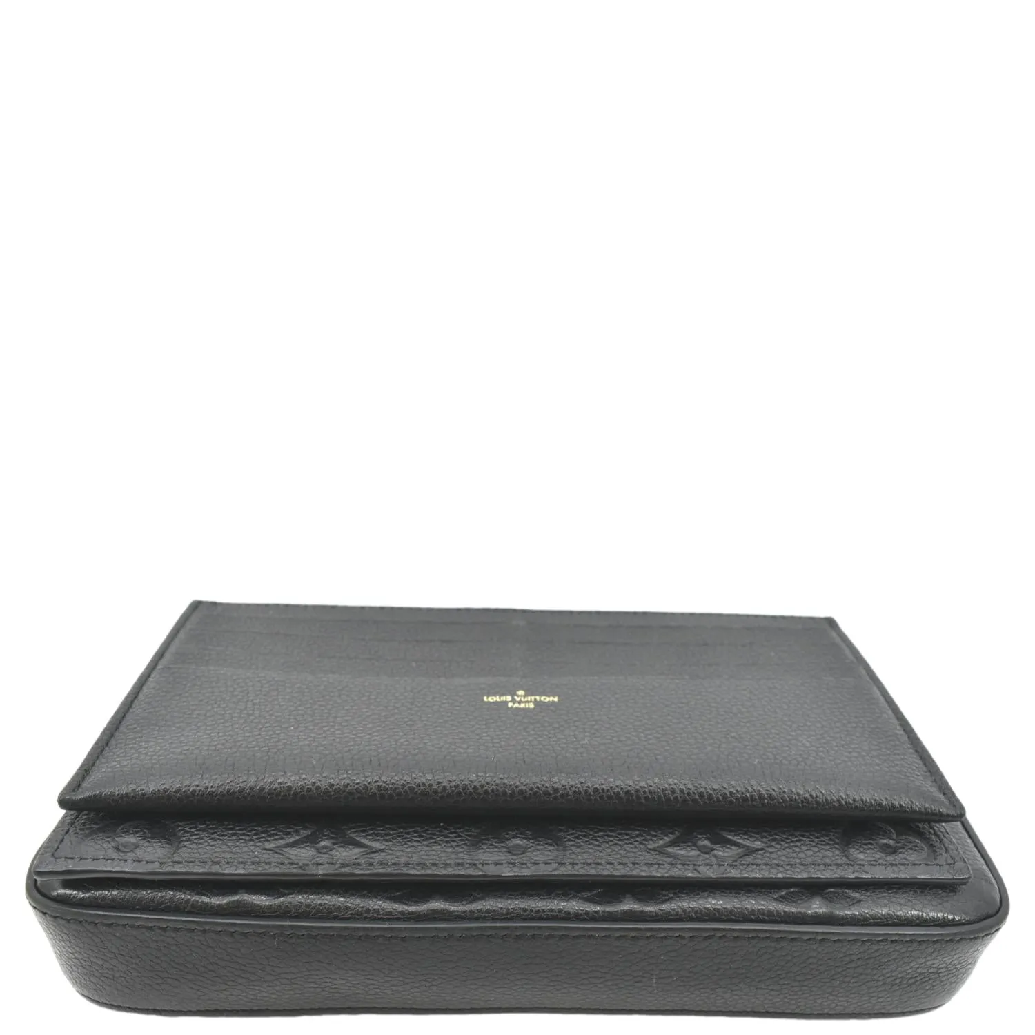 LOUIS VUITTON Felicie Monogram Empreinte Chain Pochette Crossbody Bag Black