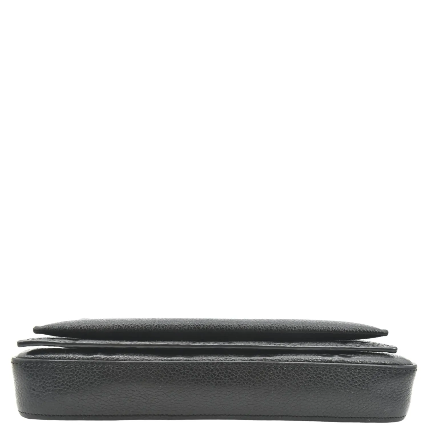 LOUIS VUITTON Felicie Monogram Empreinte Chain Pochette Crossbody Bag Black