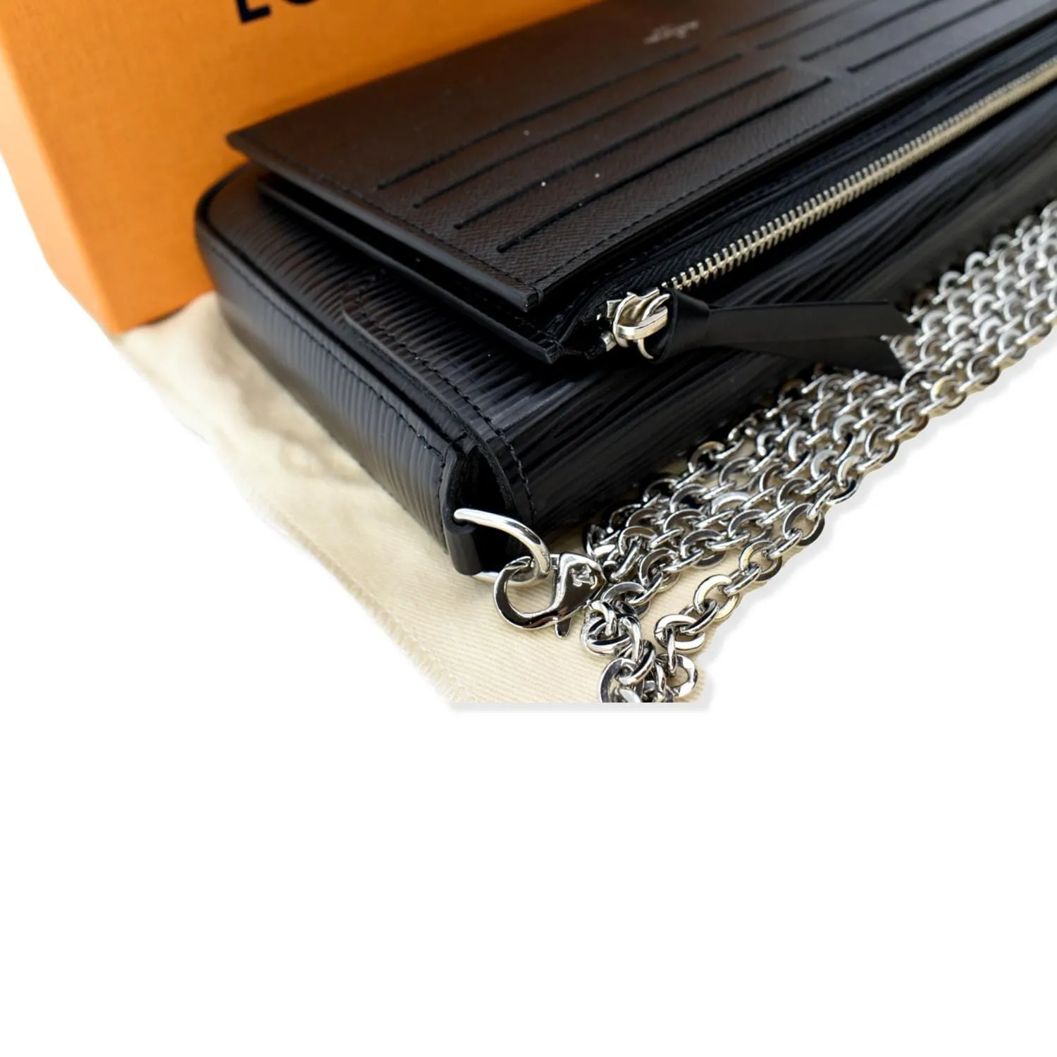 LOUIS VUITTON Felicie Pochette Epi Crossbody Bag Black - Hot Deals
