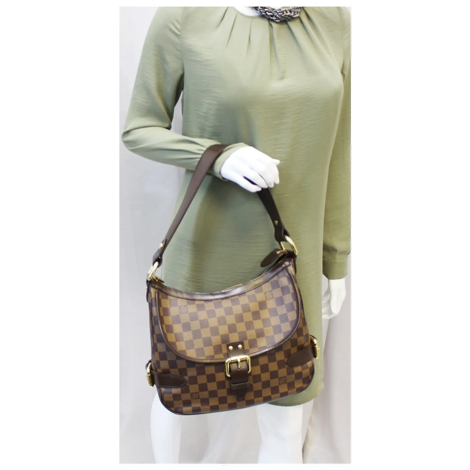 LOUIS VUITTON Highbury Damier Ebene Shoulder Handbag