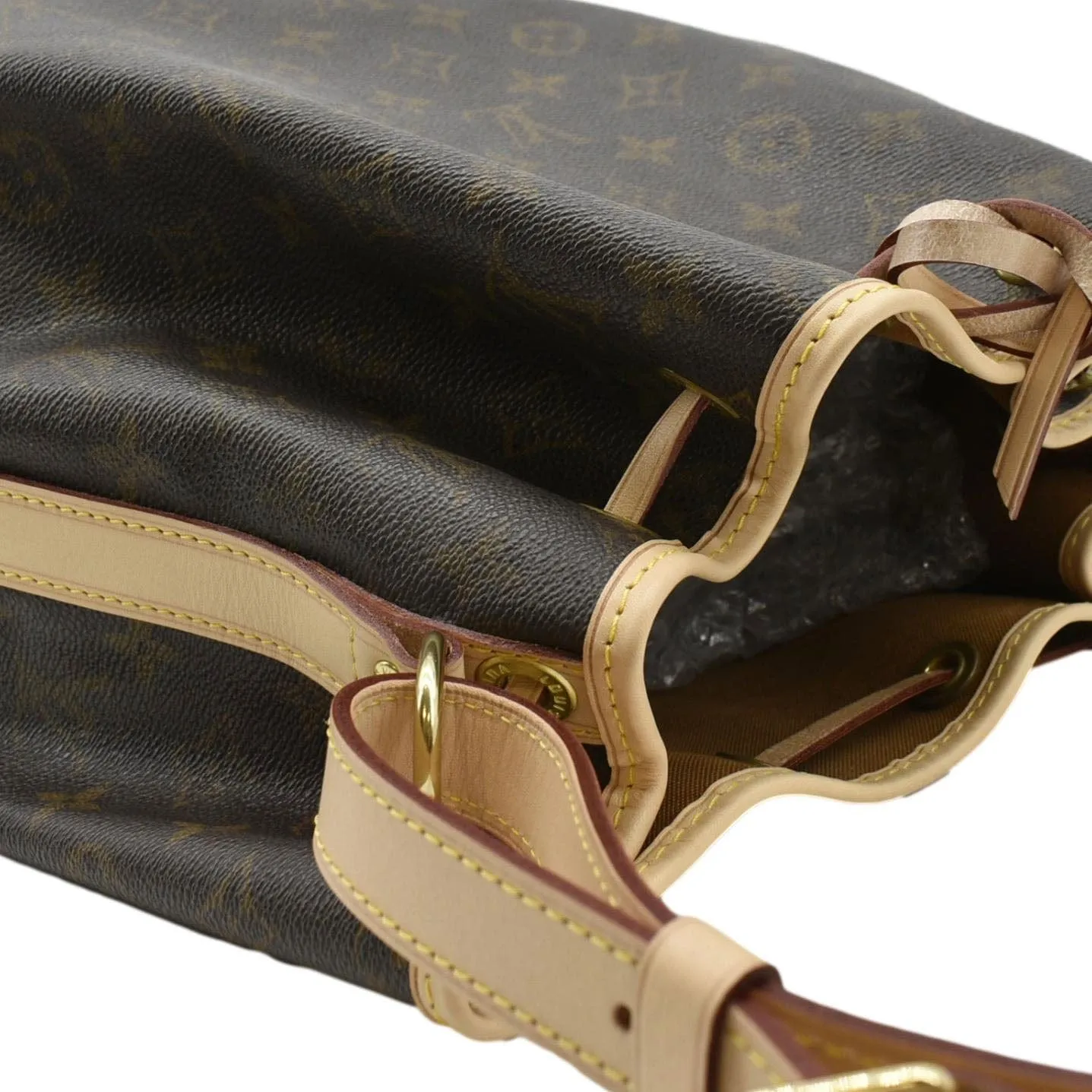 LOUIS VUITTON  Large Noe Monogram Canvas Shoulder Bag Brown