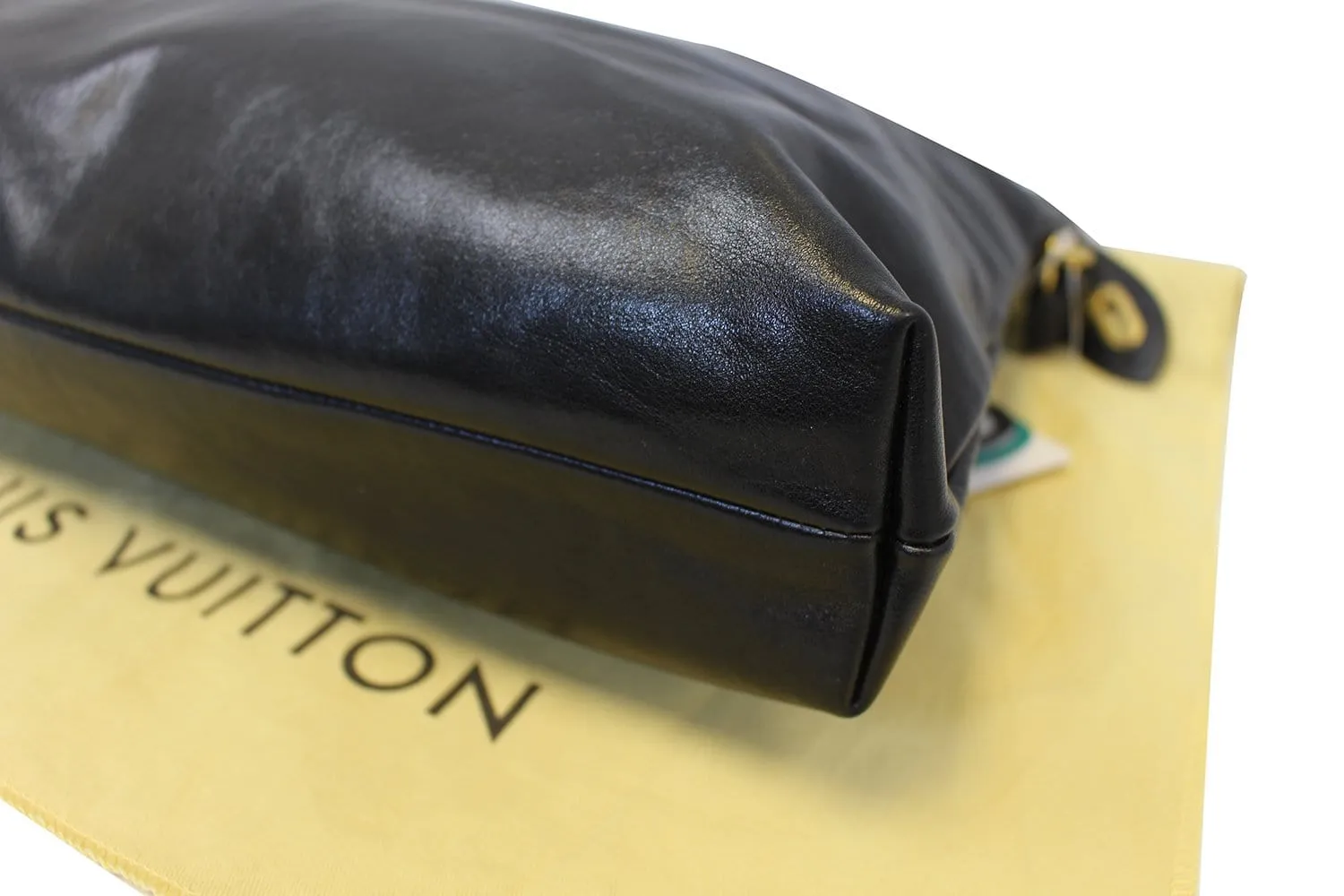 LOUIS VUITTON Lockit Black Cuir Boudoir Leather Chain Shoulder Bag