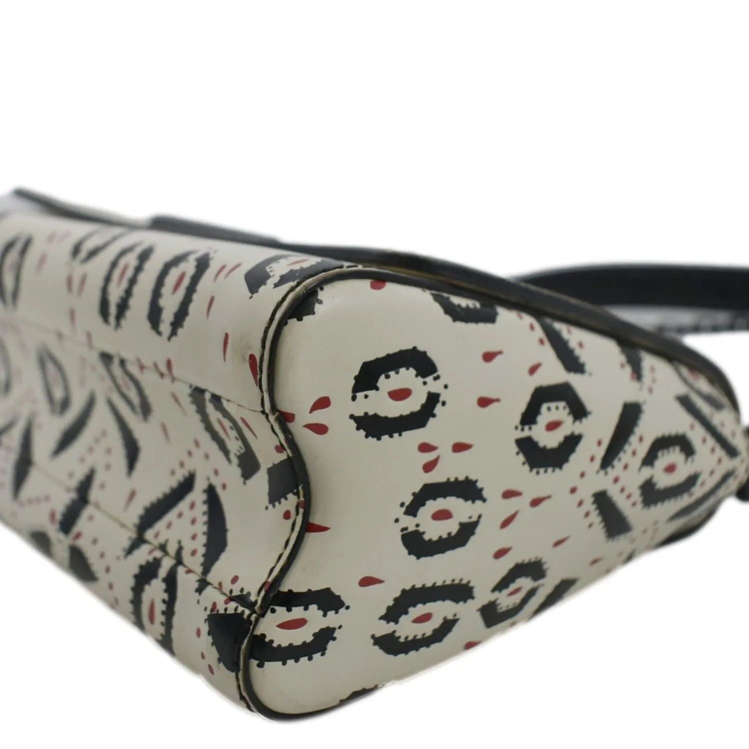LOUIS VUITTON LV Twist Graphic MM Leather Shoulder Bag Black