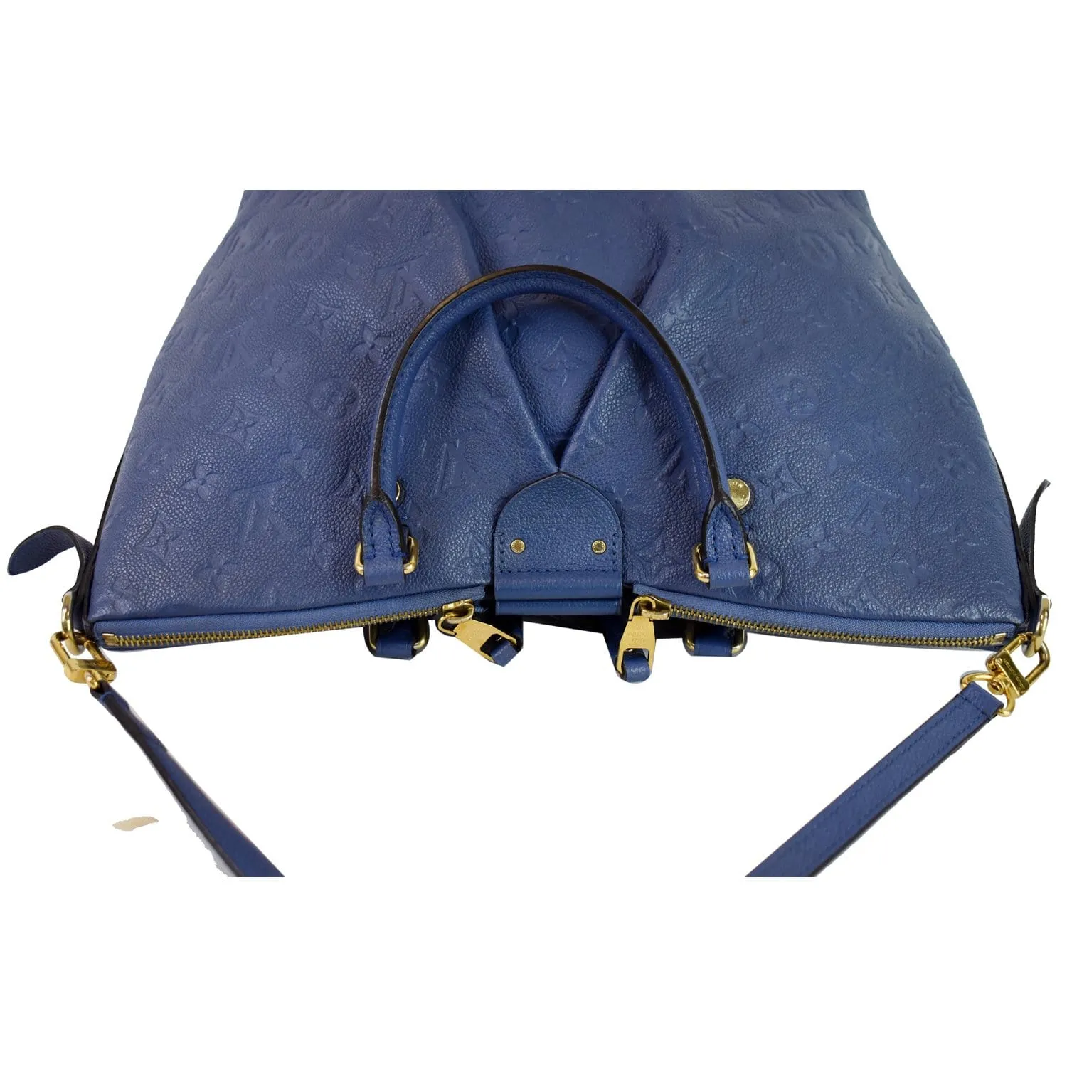 LOUIS VUITTON Mazarine MM Monogram Empreinte Shoulder Bag Blue