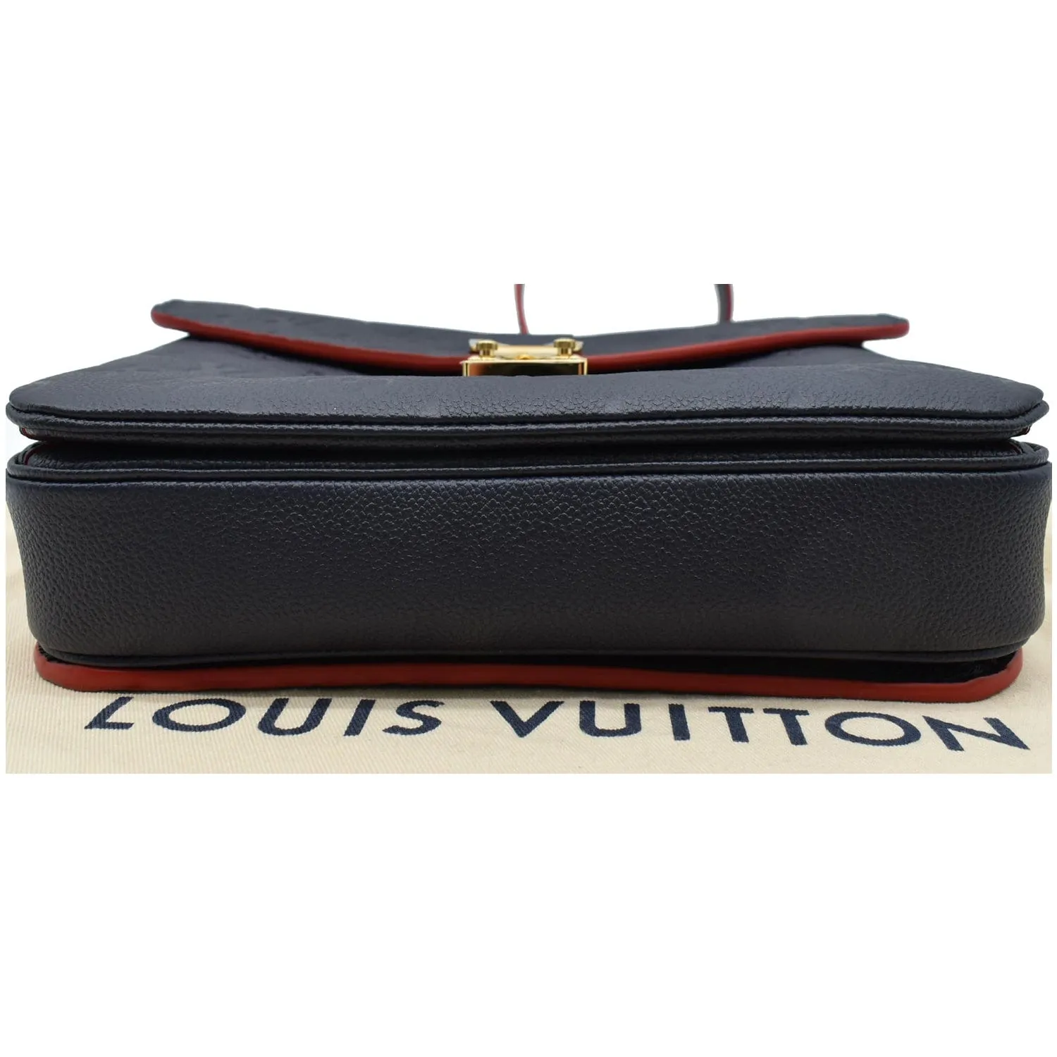 LOUIS VUITTON Metis Pochette Empreinte Leather Crossbody Bag Blue