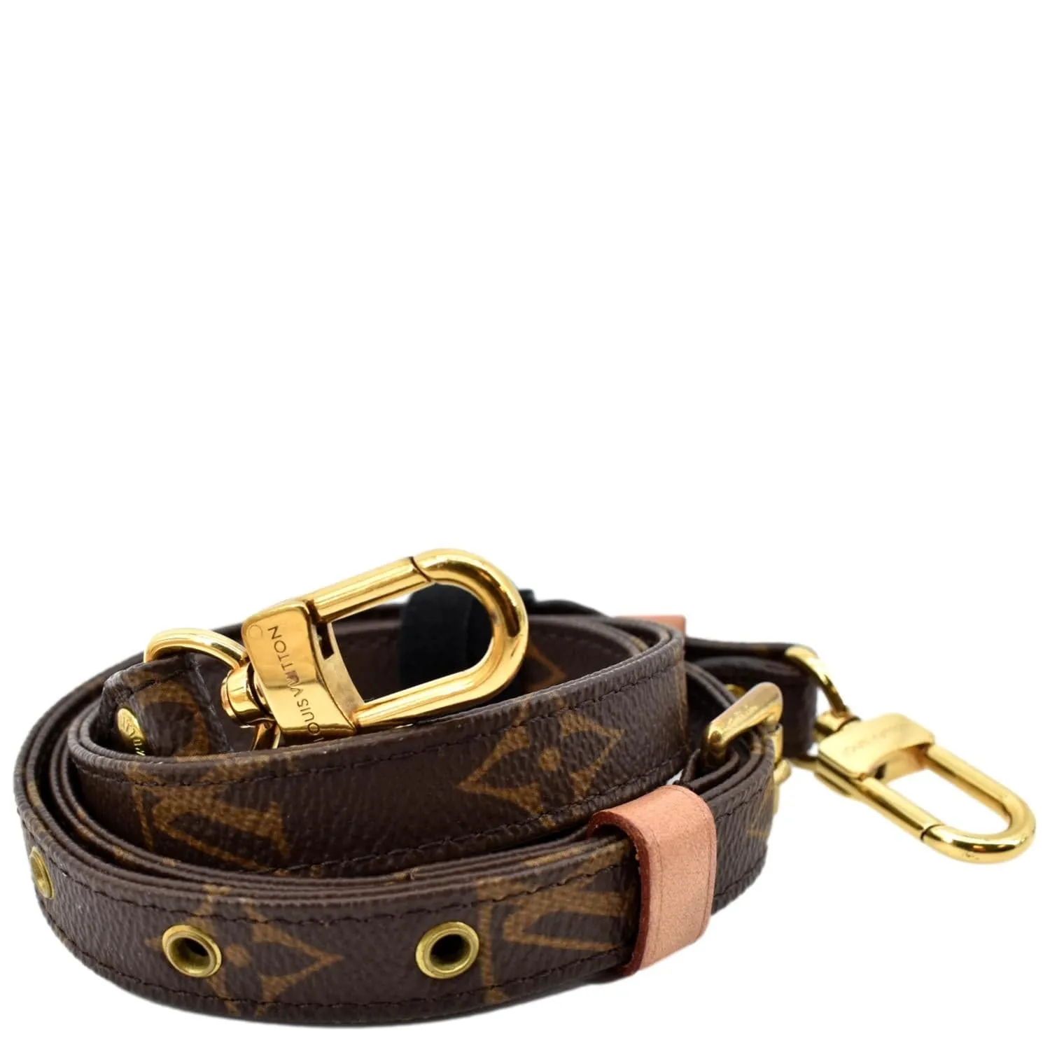 LOUIS VUITTON Monogram Canvas Shoulder Strap Brown
