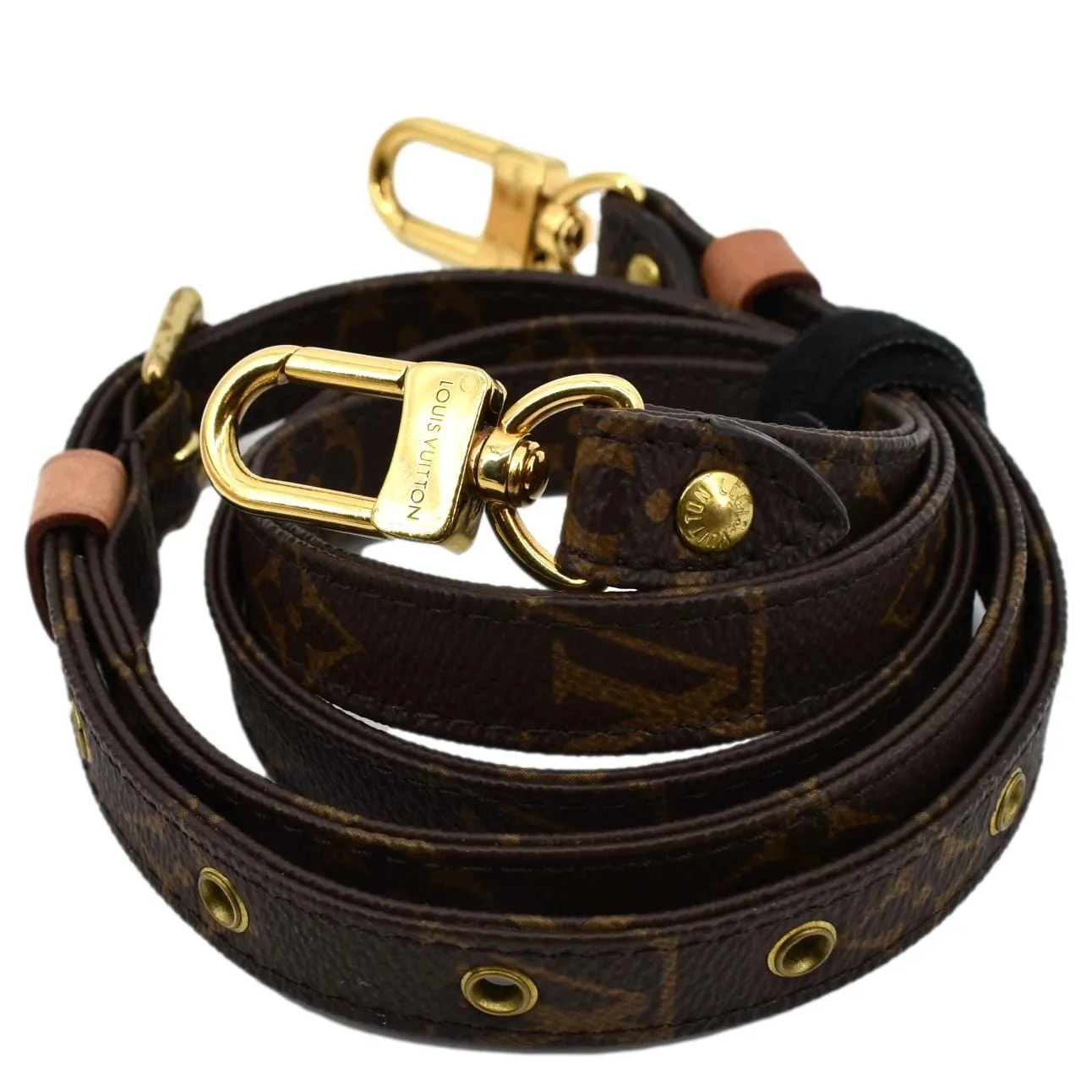 LOUIS VUITTON Monogram Canvas Shoulder Strap Brown