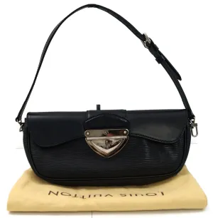 LOUIS VUITTON Montaigne Clutch Epi Noir Shoulder Bag