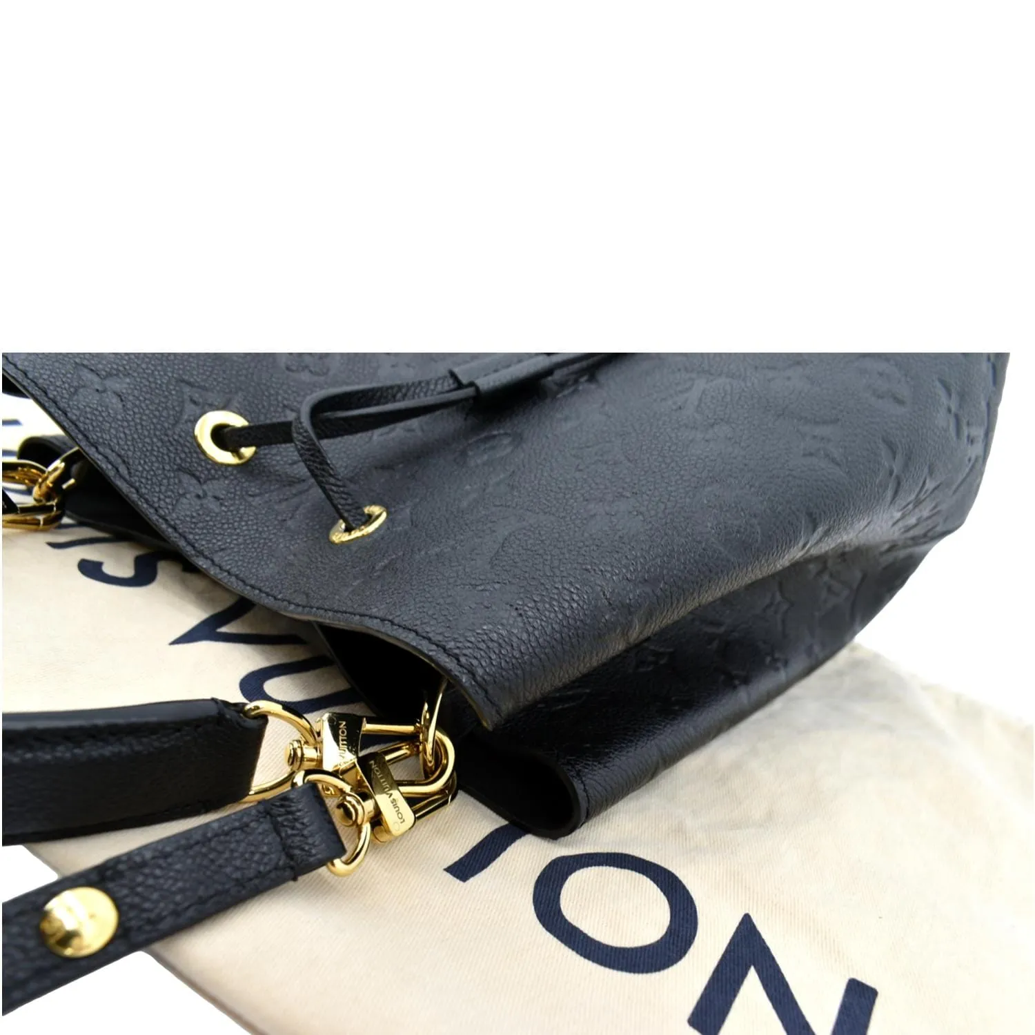 LOUIS VUITTON NeoNoe MM Monogram Empreinte Leather Shoulder Bag Black