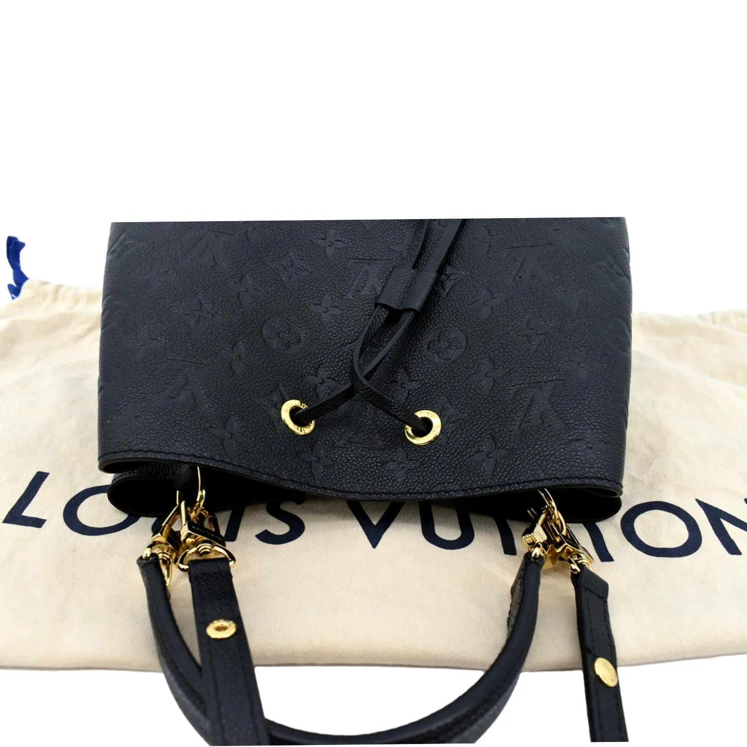 LOUIS VUITTON NeoNoe MM Monogram Empreinte Leather Shoulder Bag Black