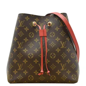 LOUIS VUITTON Neonoe Monogram Canvas Shoulder Bag Brown