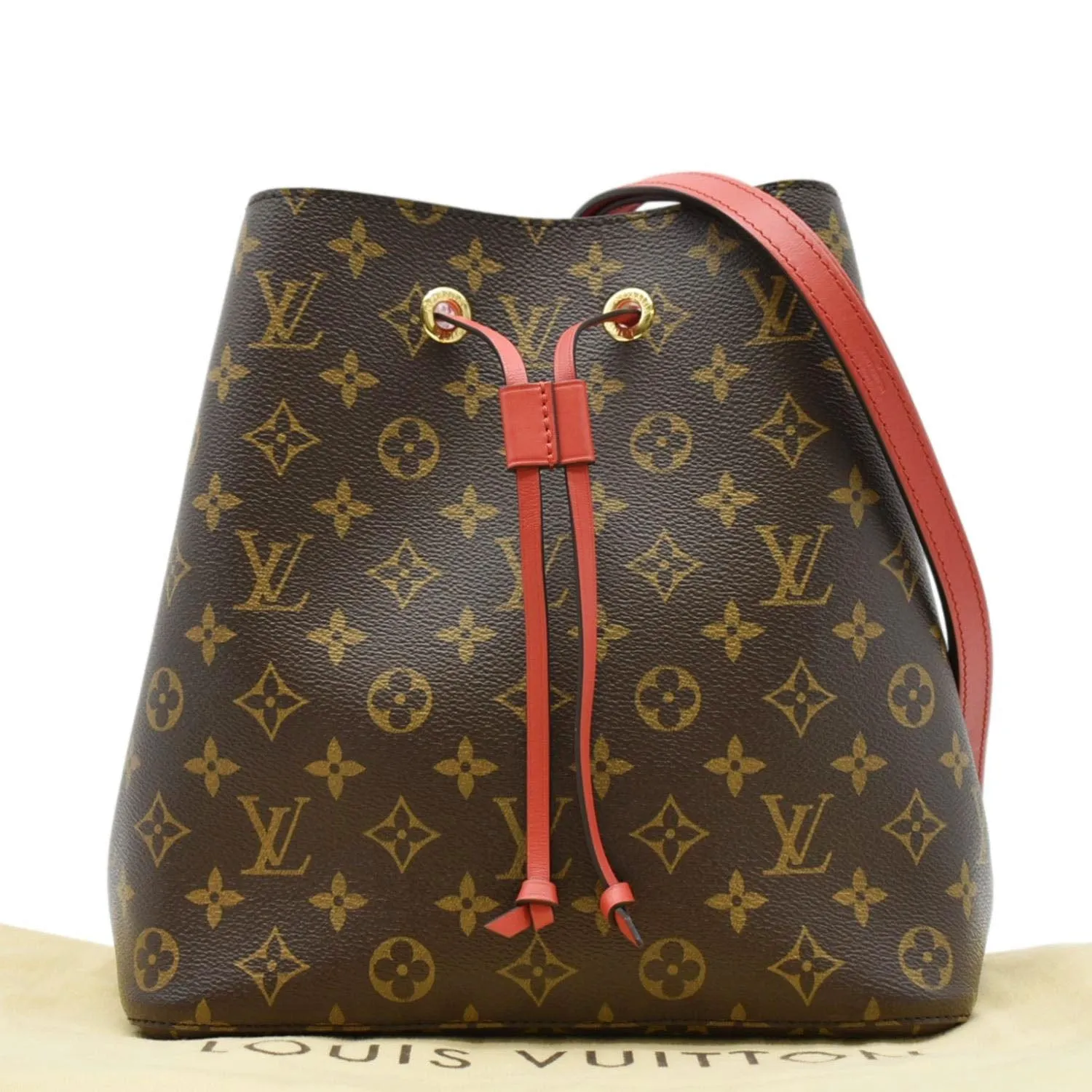LOUIS VUITTON Neonoe Monogram Canvas Shoulder Bag Brown