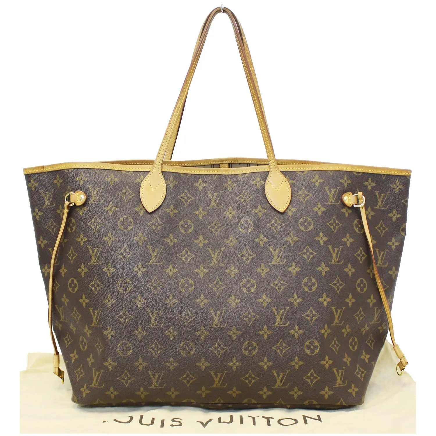 LOUIS VUITTON Neverfull GM Monogram Canvas Tote Shoulder Bag Brown