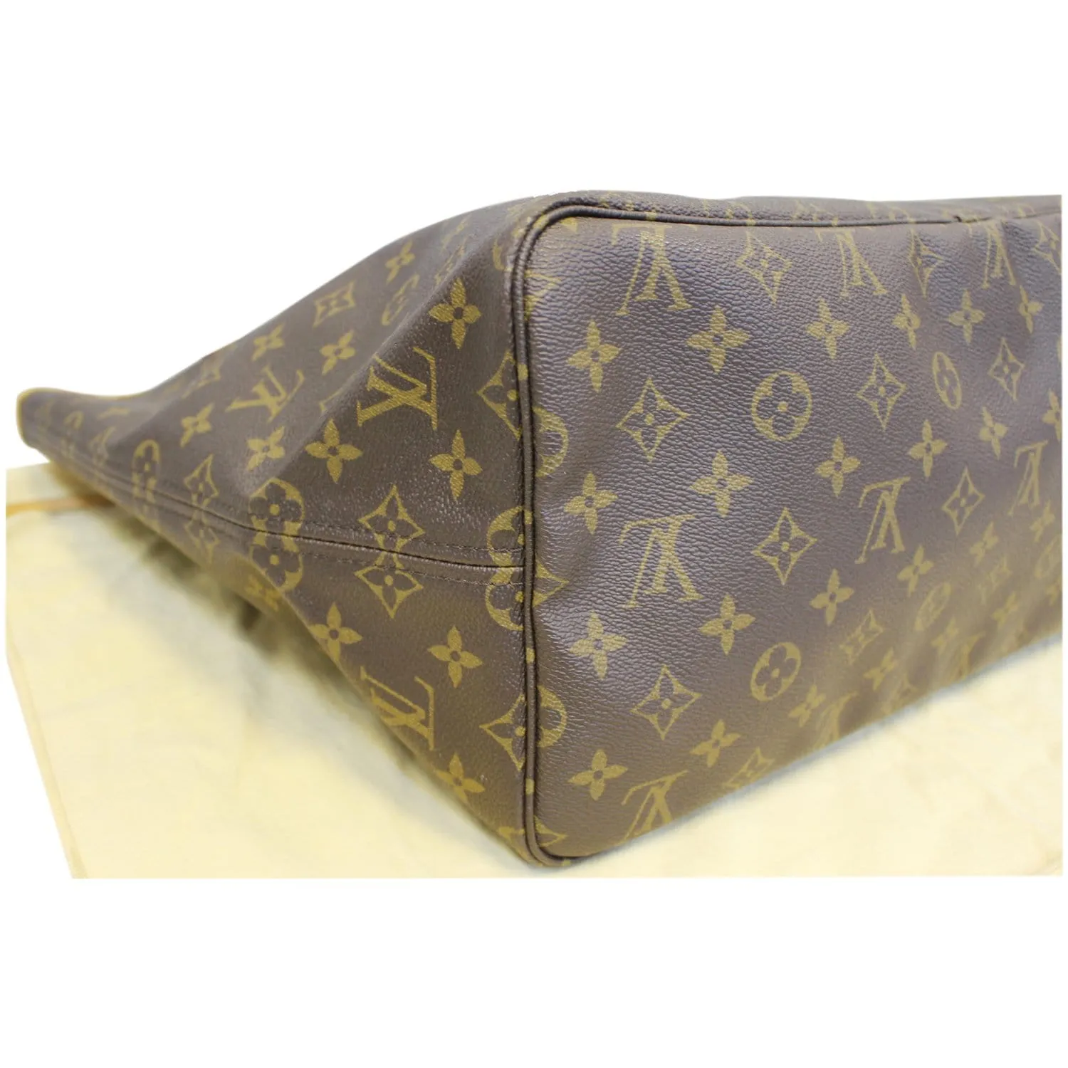 LOUIS VUITTON Neverfull GM Monogram Canvas Tote Shoulder Bag Brown