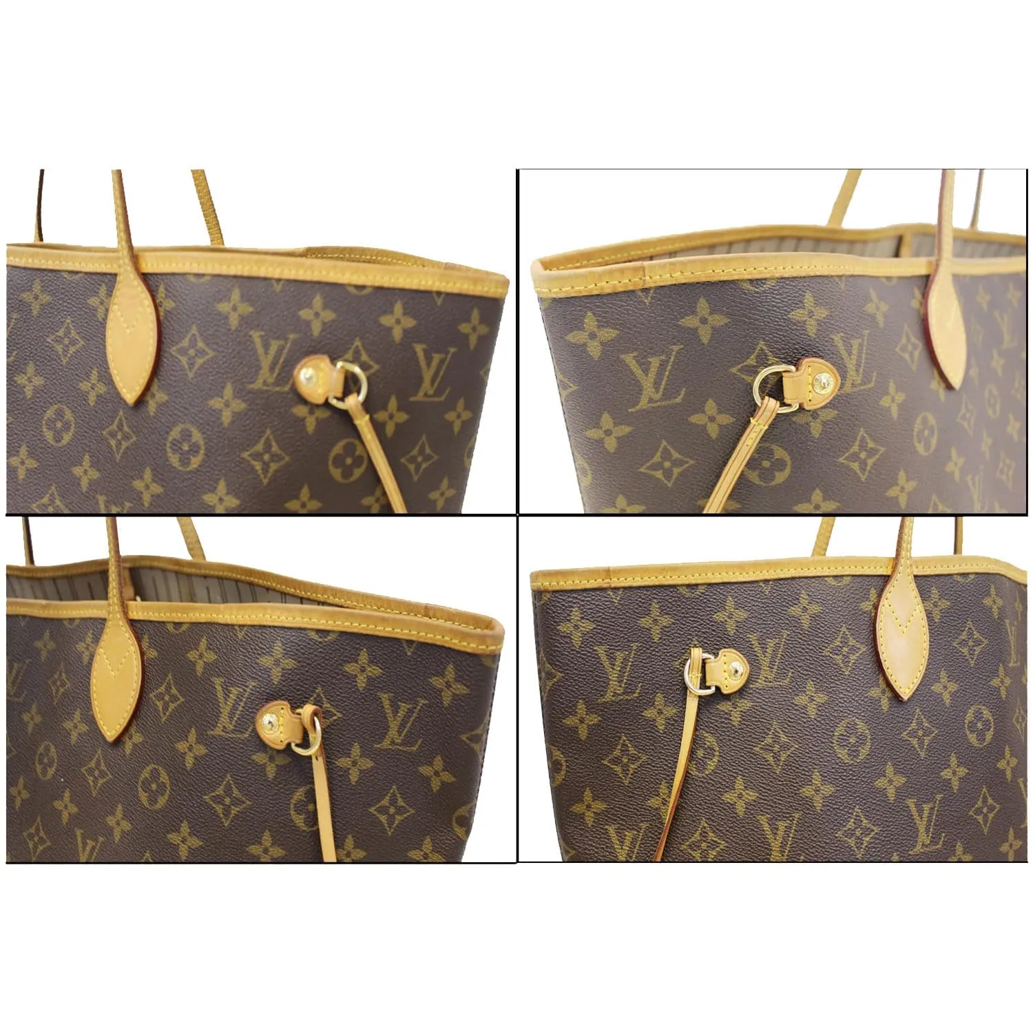 LOUIS VUITTON Neverfull GM Monogram Canvas Tote Shoulder Bag Brown