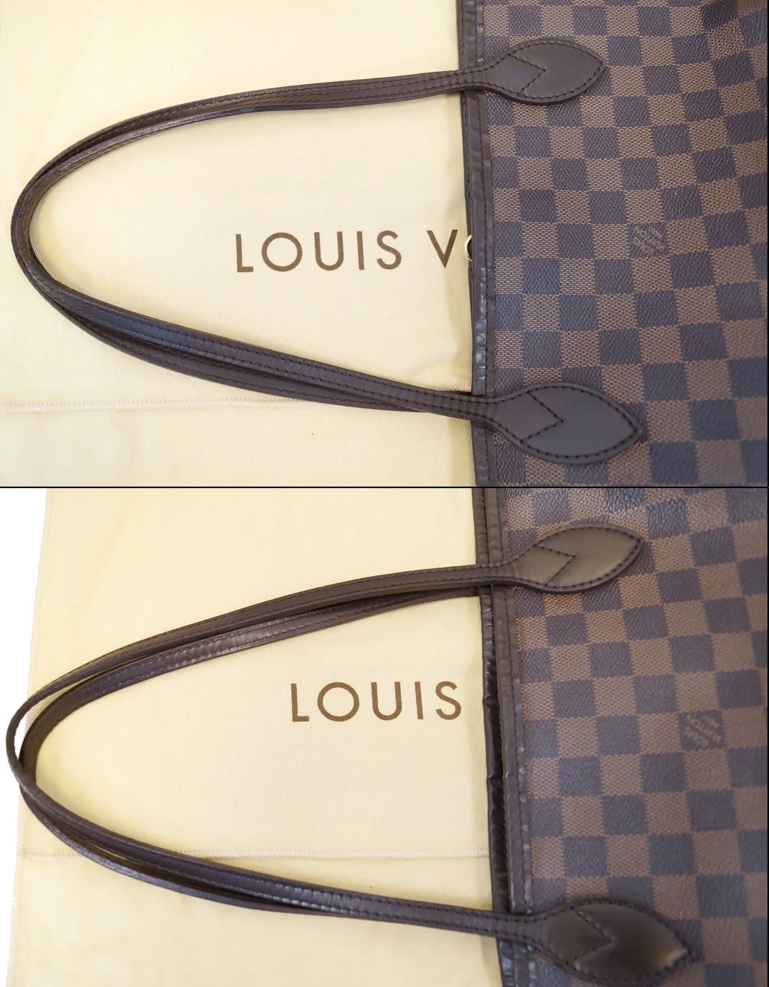 LOUIS VUITTON Neverfull MM Damier Ebene  Tote Shoulder Bag