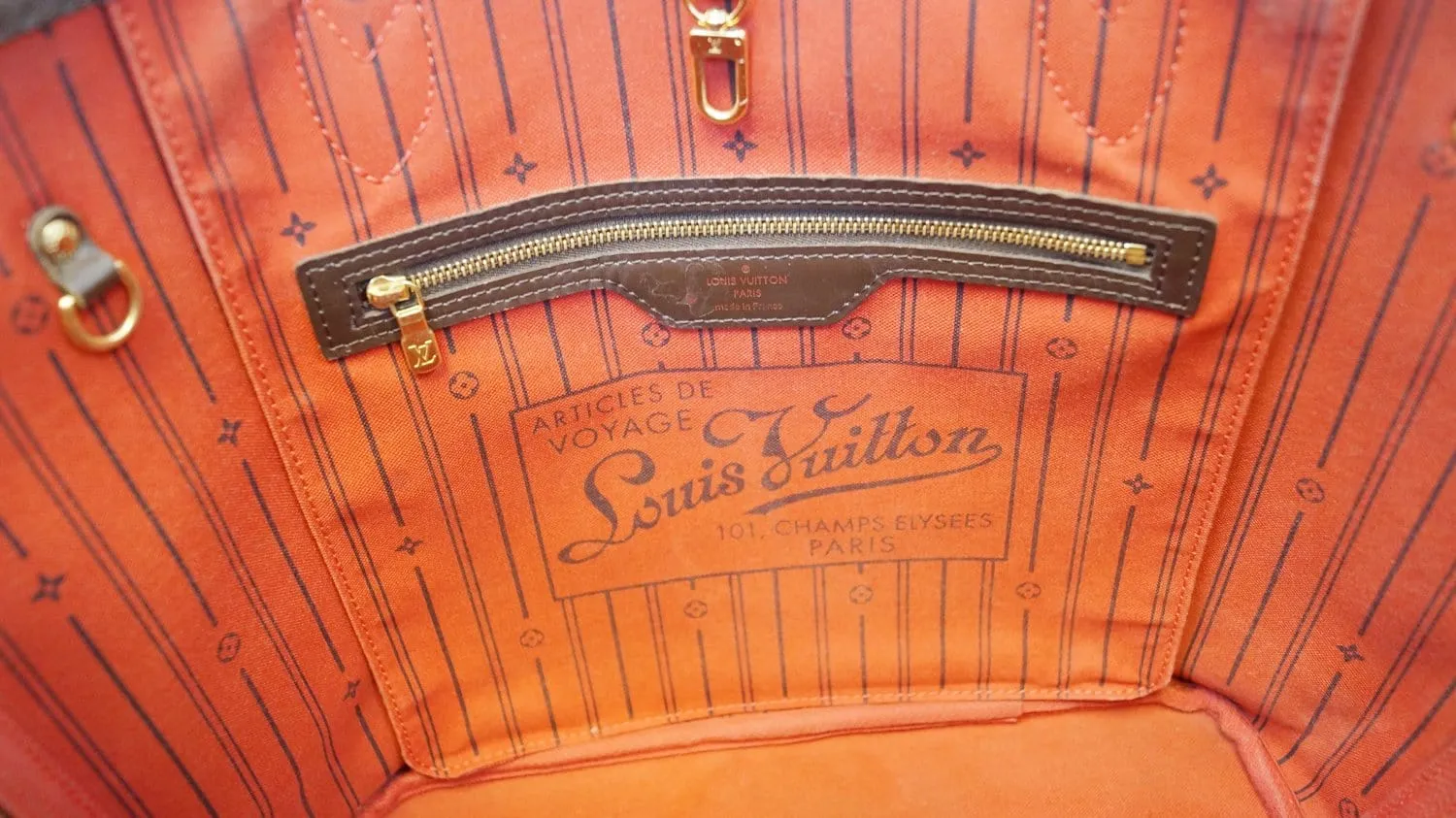 LOUIS VUITTON Neverfull MM Damier Ebene  Tote Shoulder Bag