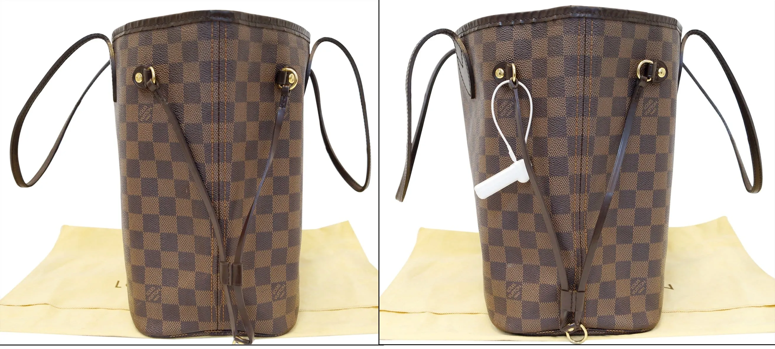 LOUIS VUITTON Neverfull MM Damier Ebene  Tote Shoulder Bag