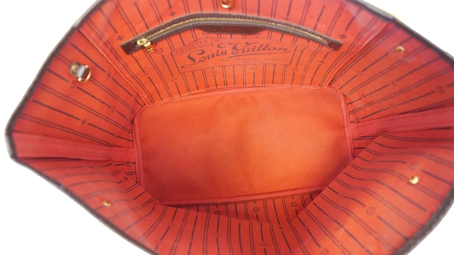 LOUIS VUITTON Neverfull MM Damier Ebene  Tote Shoulder Bag