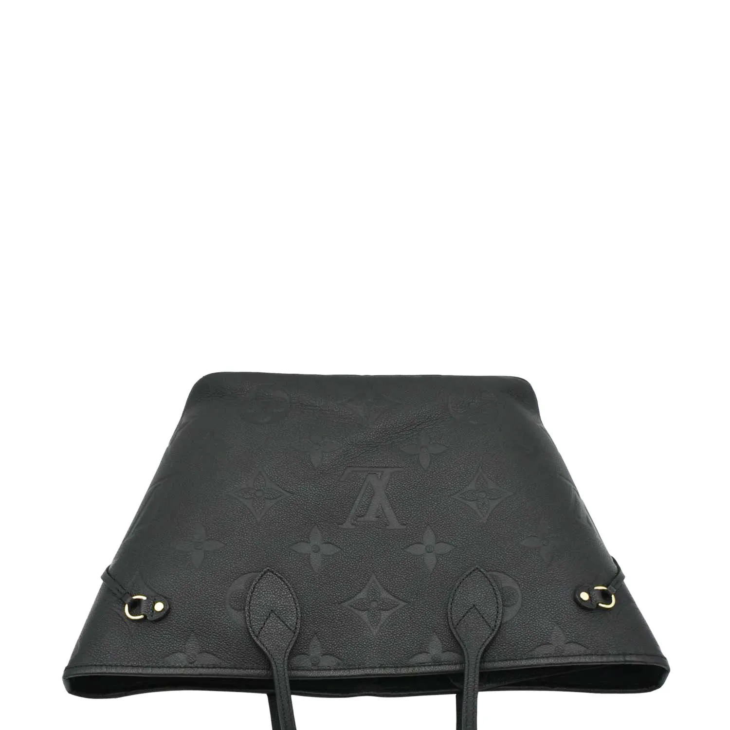 LOUIS VUITTON Neverfull MM Empreinte Leather Tote Shoulder Bag Black