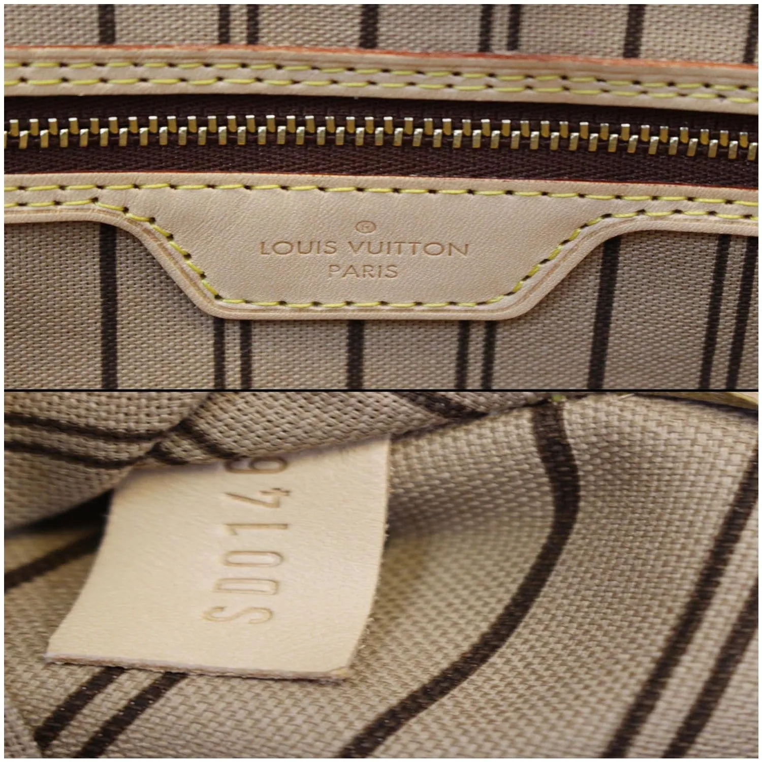 LOUIS VUITTON Neverfull MM Monogram Canvas Tote Shoulder Bag Brown
