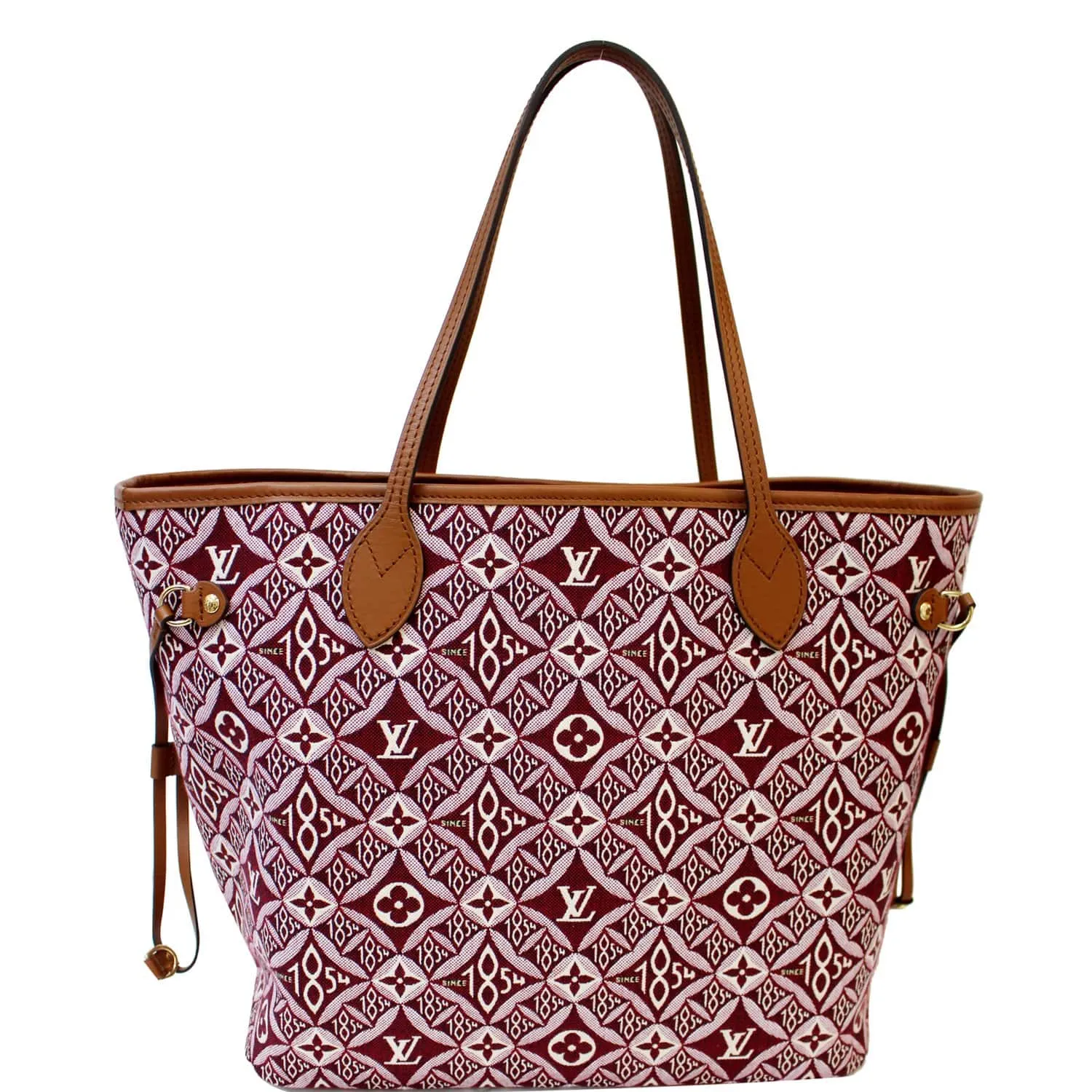 LOUIS VUITTON  Neverfull MM Since 1854 Jacquard Shoulder Bag Bordeaux Red