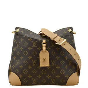 LOUIS VUITTON Odeon NM MM Monogram Canvas Shoulder Bag Brown