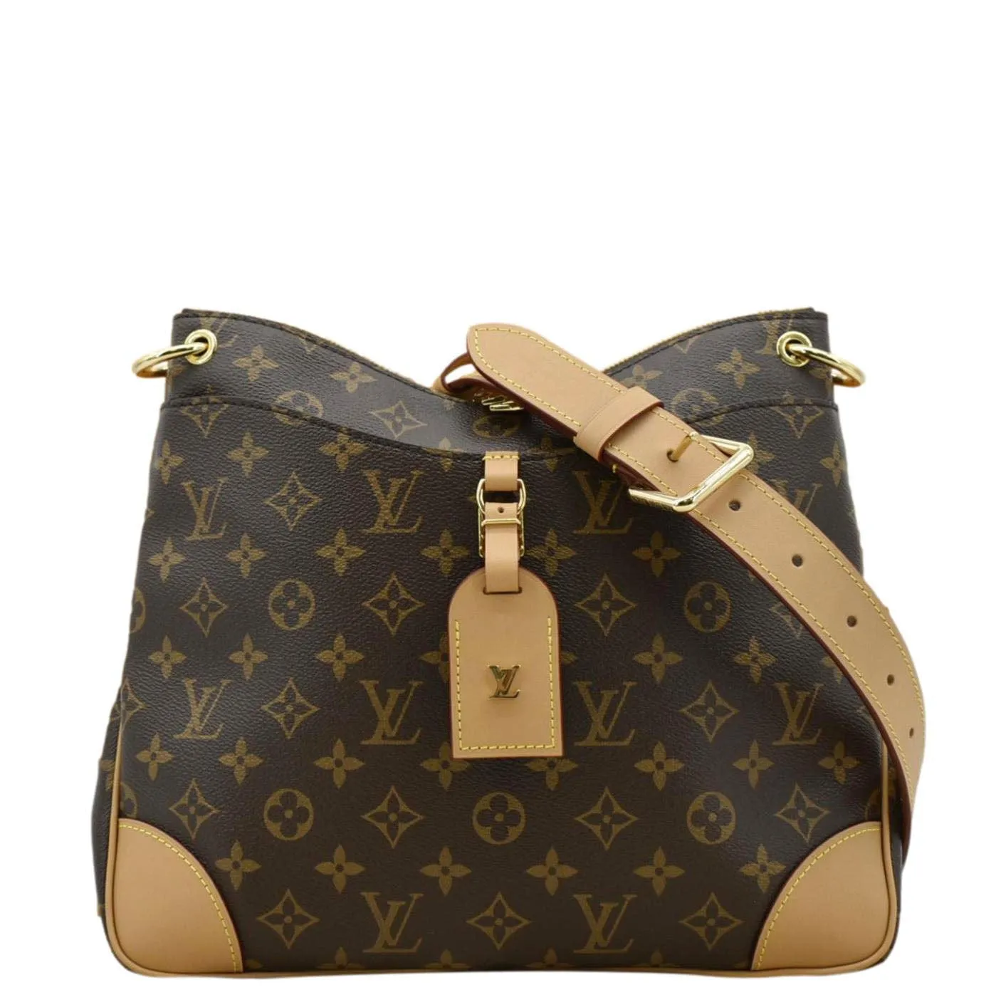 LOUIS VUITTON Odeon NM MM Monogram Canvas Shoulder Bag Brown