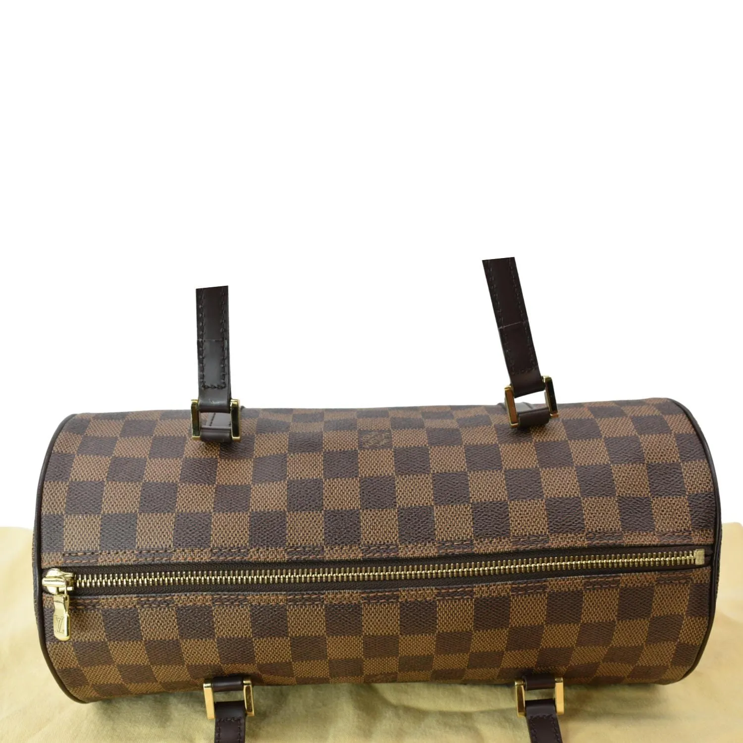 LOUIS VUITTON Papillon Damier Ebene Shoulder Bag Brown