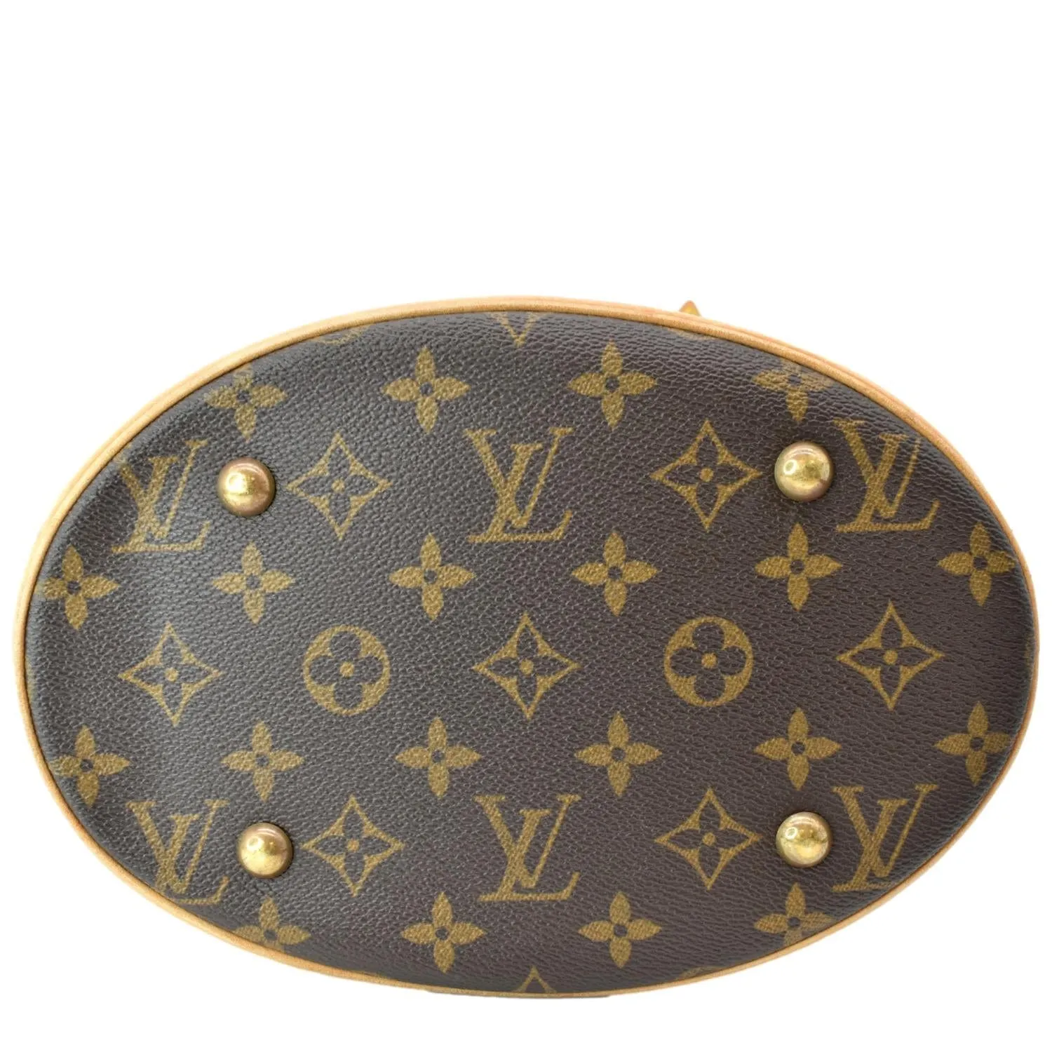 LOUIS VUITTON Petit Bucket Monogram Canvas Shoulder Bag Brown