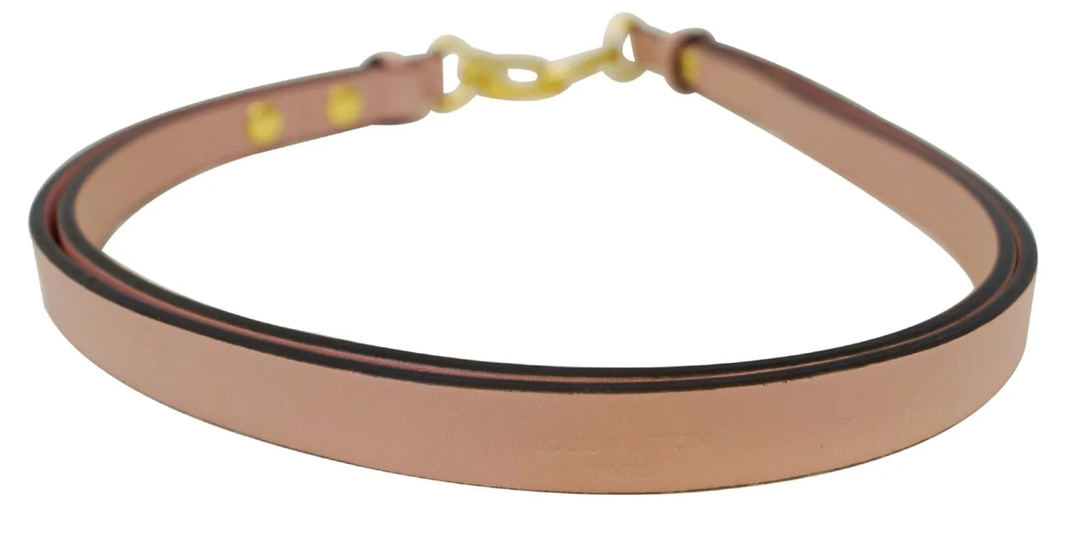 LOUIS VUITTON Rose Ballerine Leather Adjustable Shoulder Strap