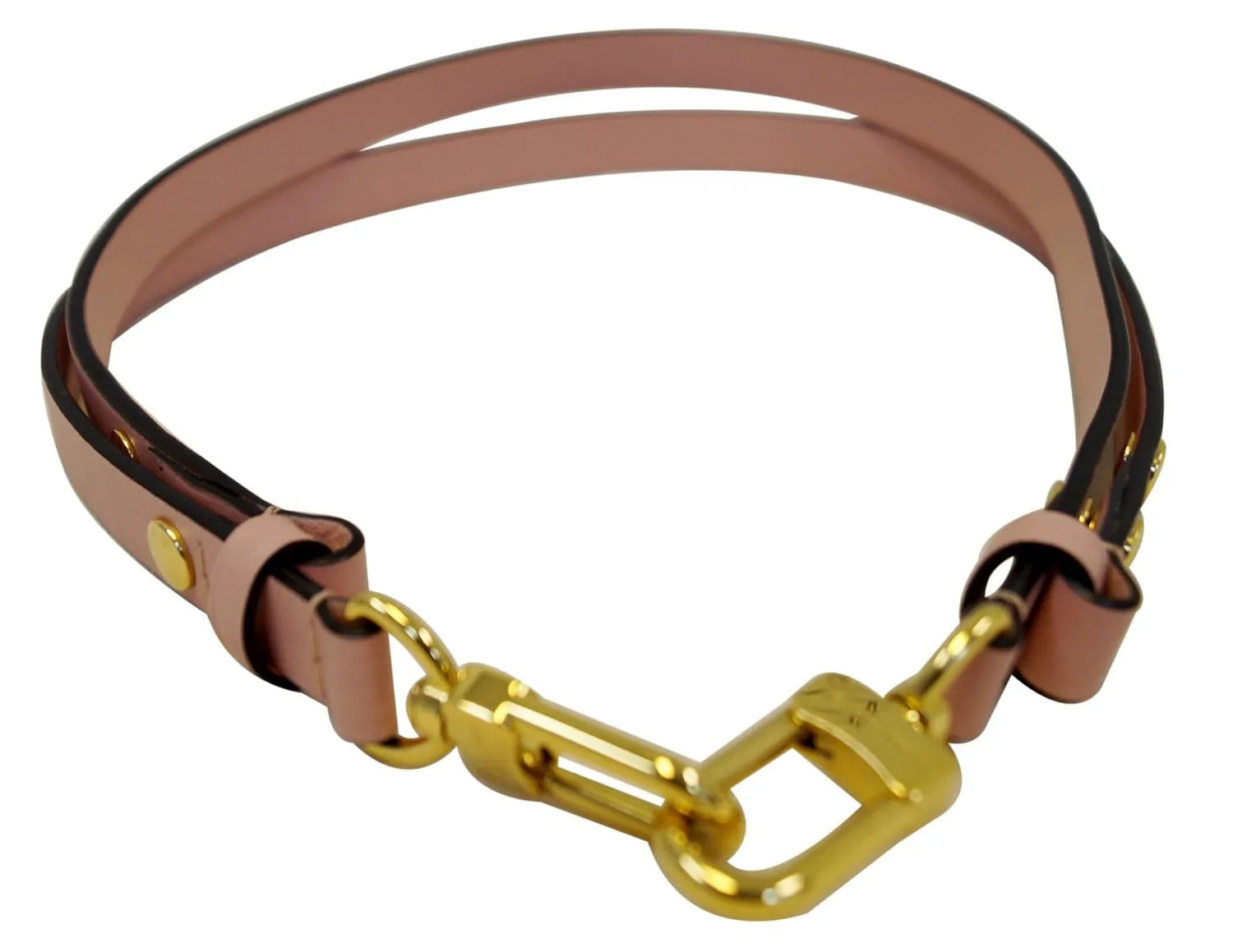 LOUIS VUITTON Rose Ballerine Leather Adjustable Shoulder Strap