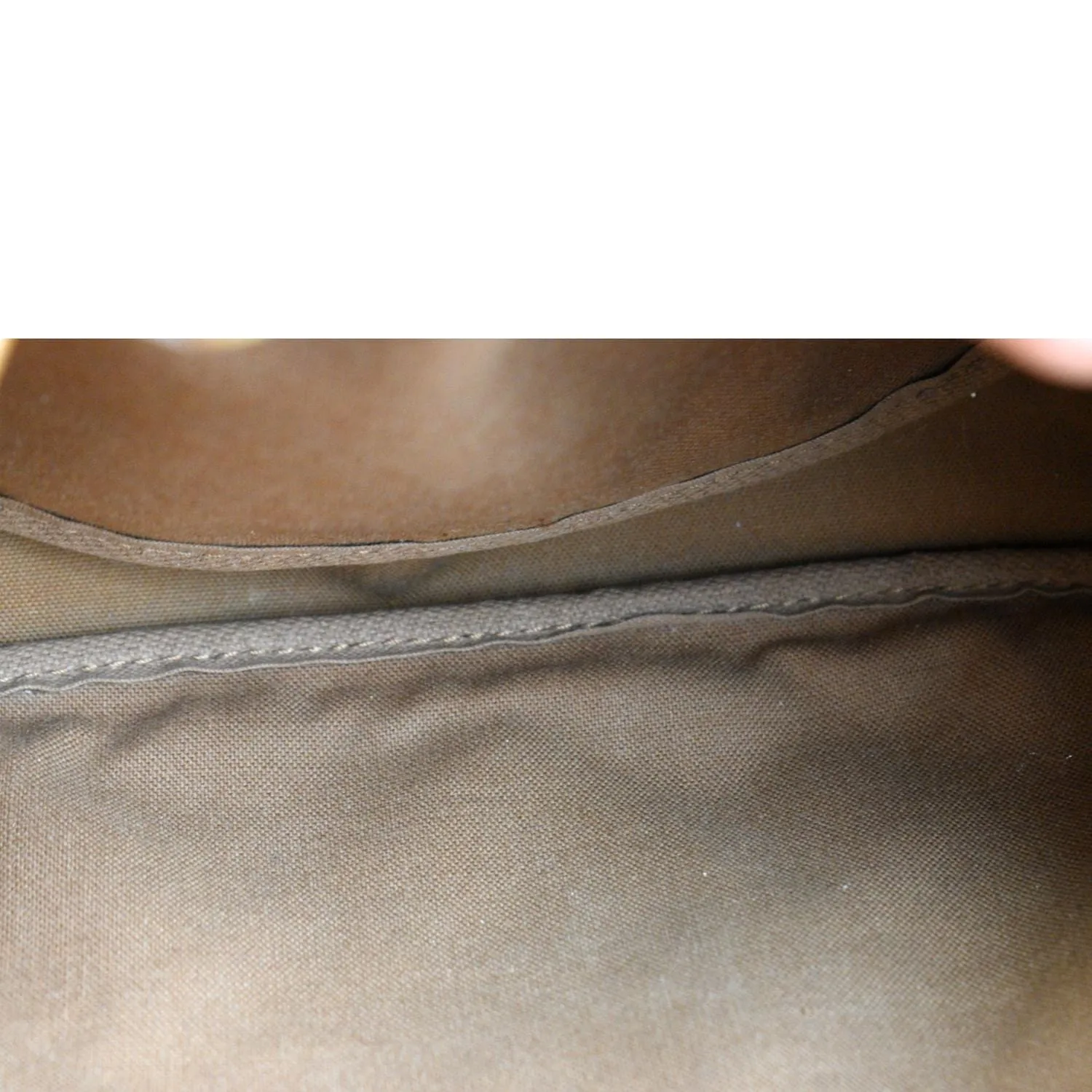 LOUIS VUITTON Saumur 30 Monogram Canvas Crossbody Bag Brown