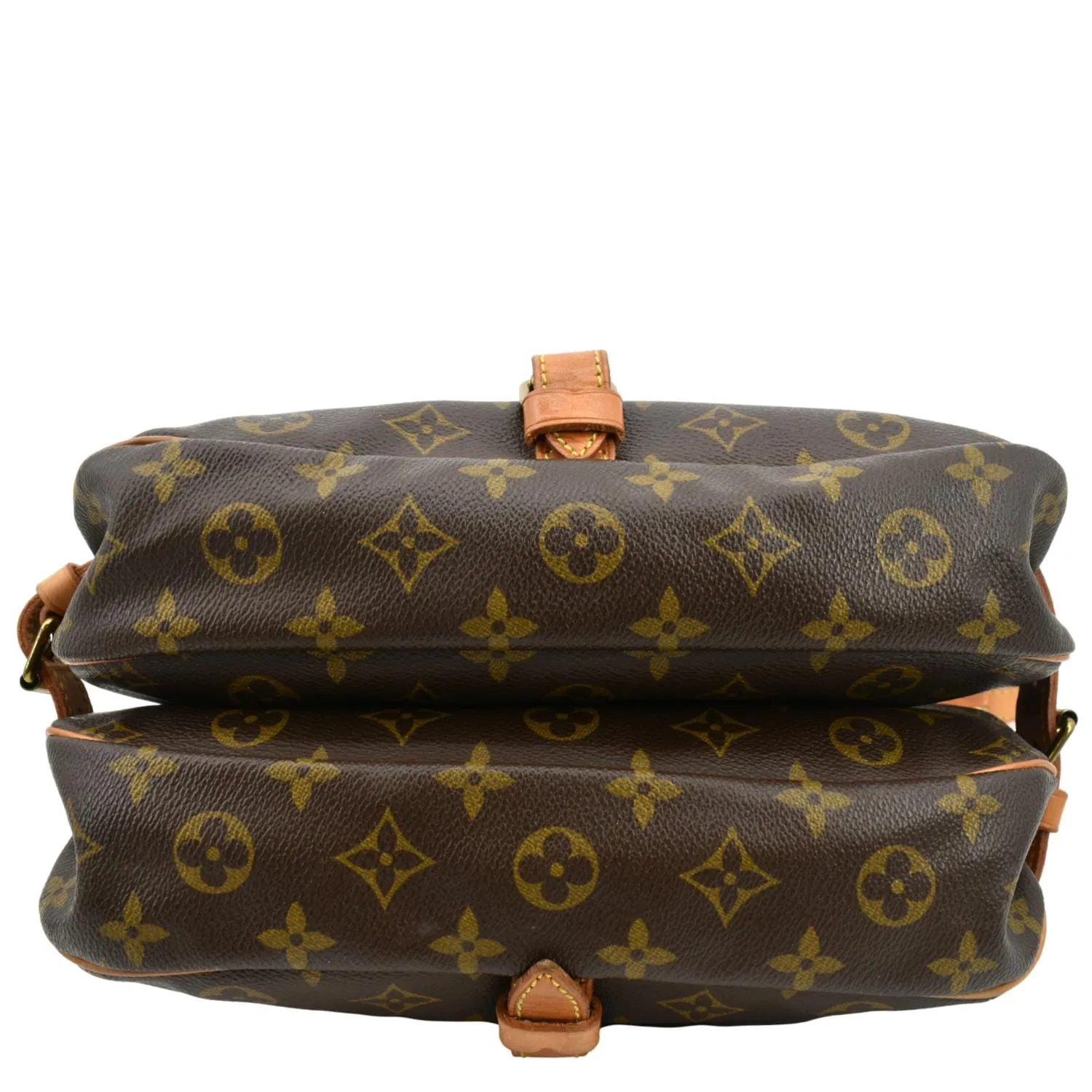 LOUIS VUITTON Saumur 30 Monogram Canvas Crossbody Bag Brown