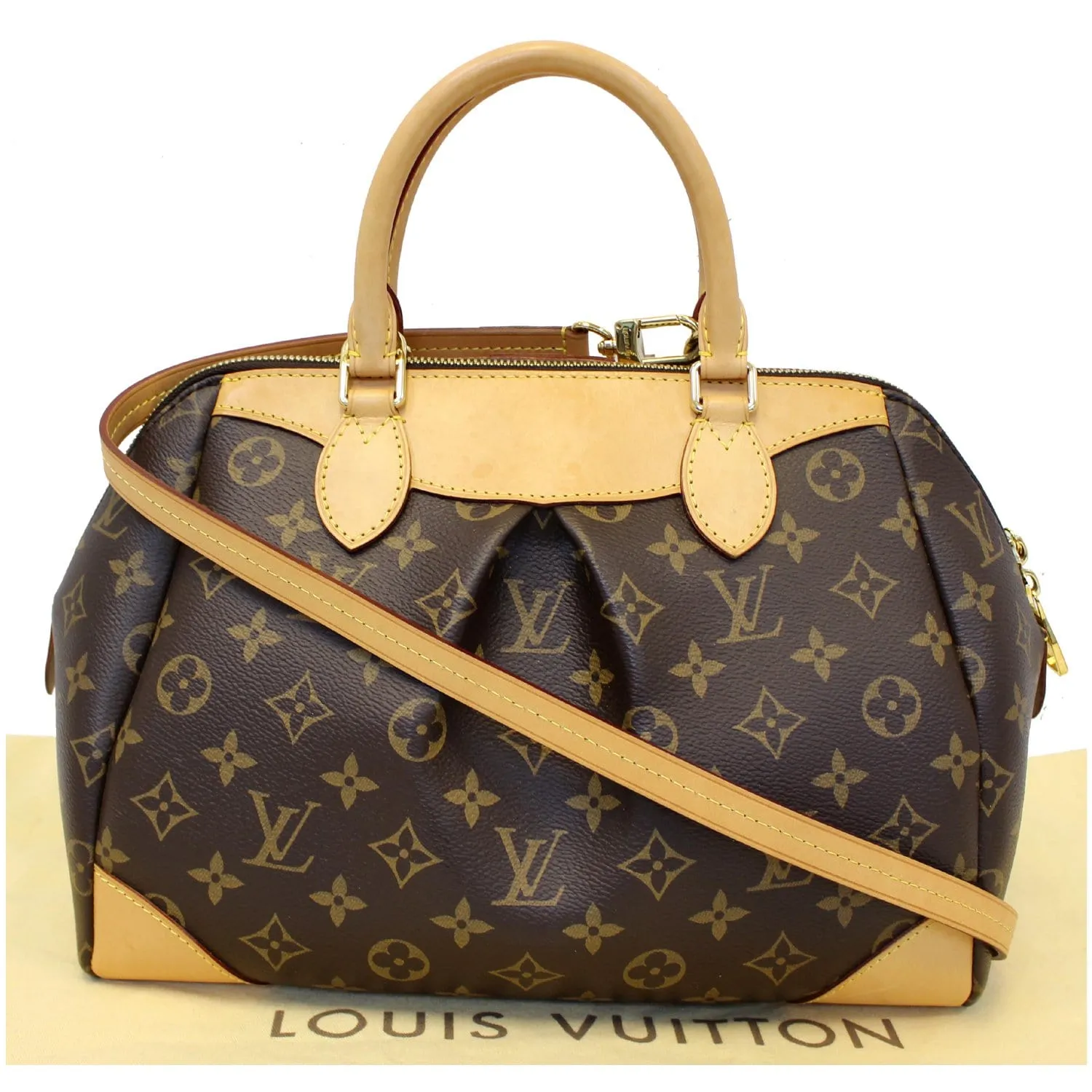 LOUIS VUITTON Segur Monogram Canvas Shoulder Handbag Brown
