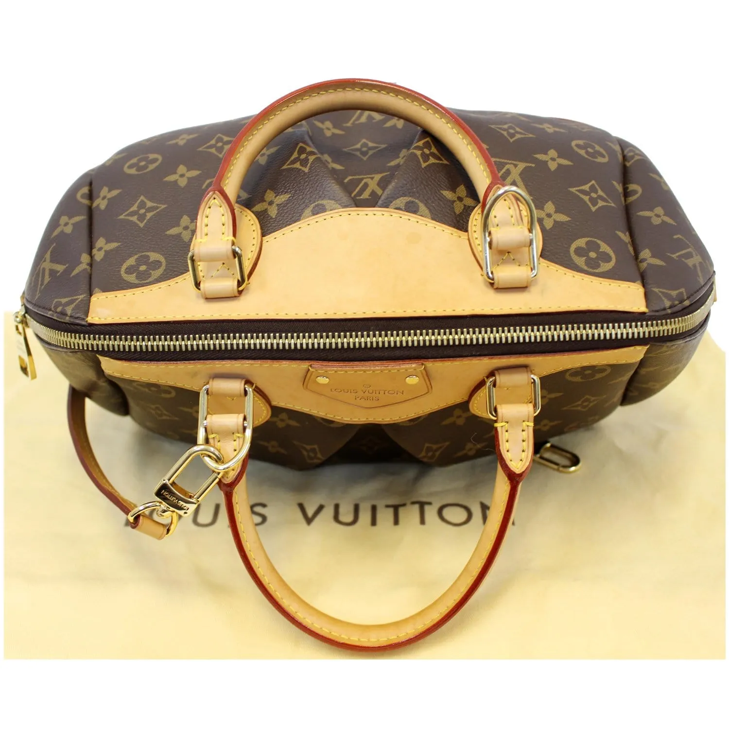 LOUIS VUITTON Segur Monogram Canvas Shoulder Handbag Brown