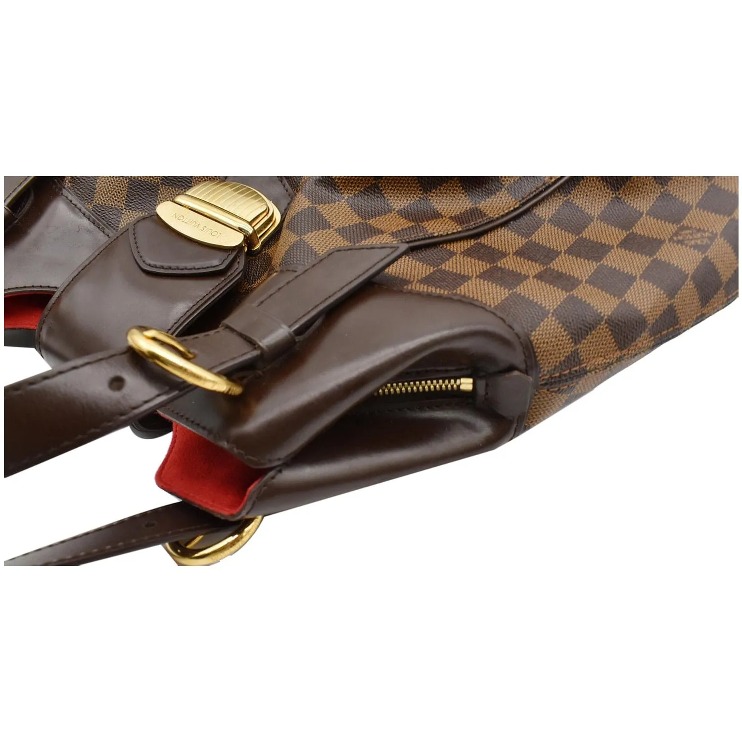 LOUIS VUITTON Sistina GM Damier Ebene Shoulder Bag Brown