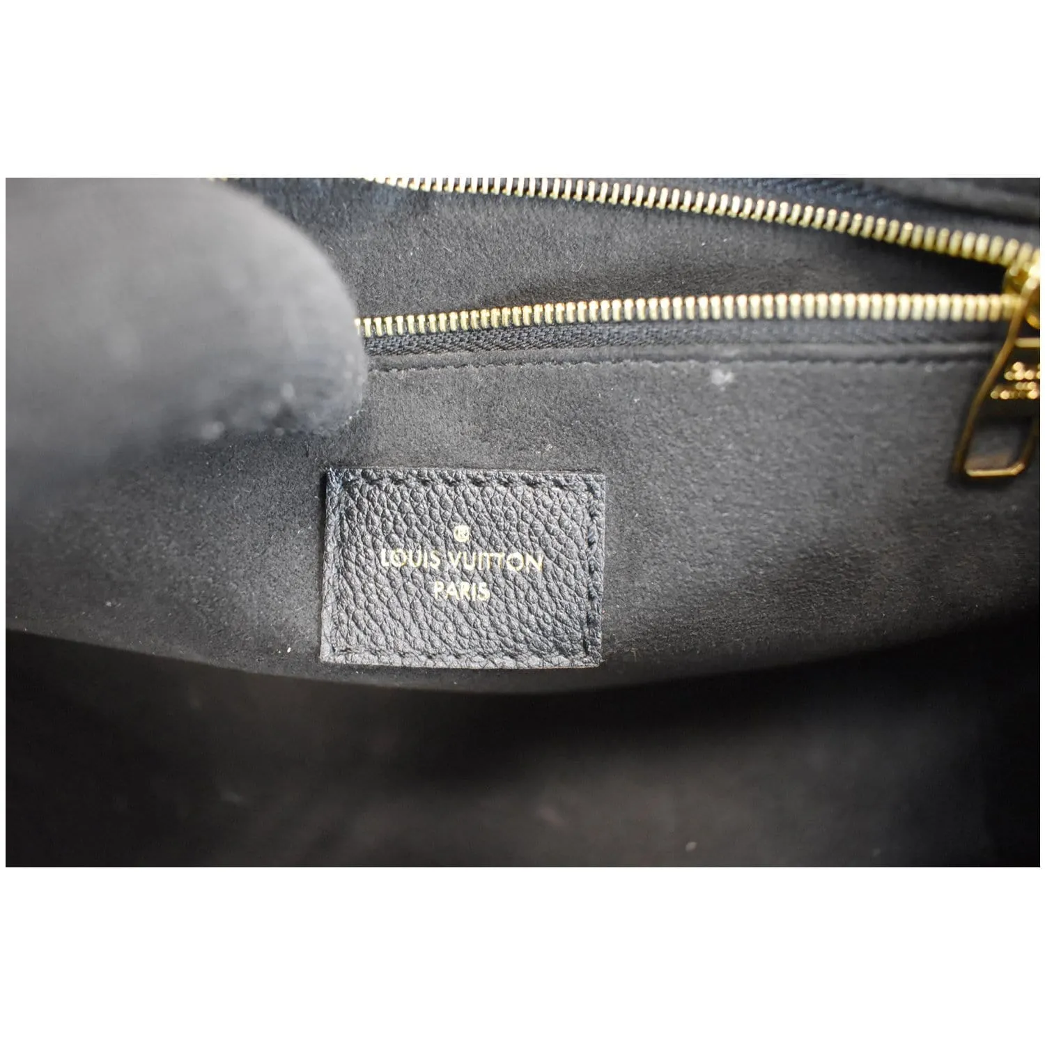 LOUIS VUITTON St Germain MM Monogram Empreinte Leather Shoulder Bag Black