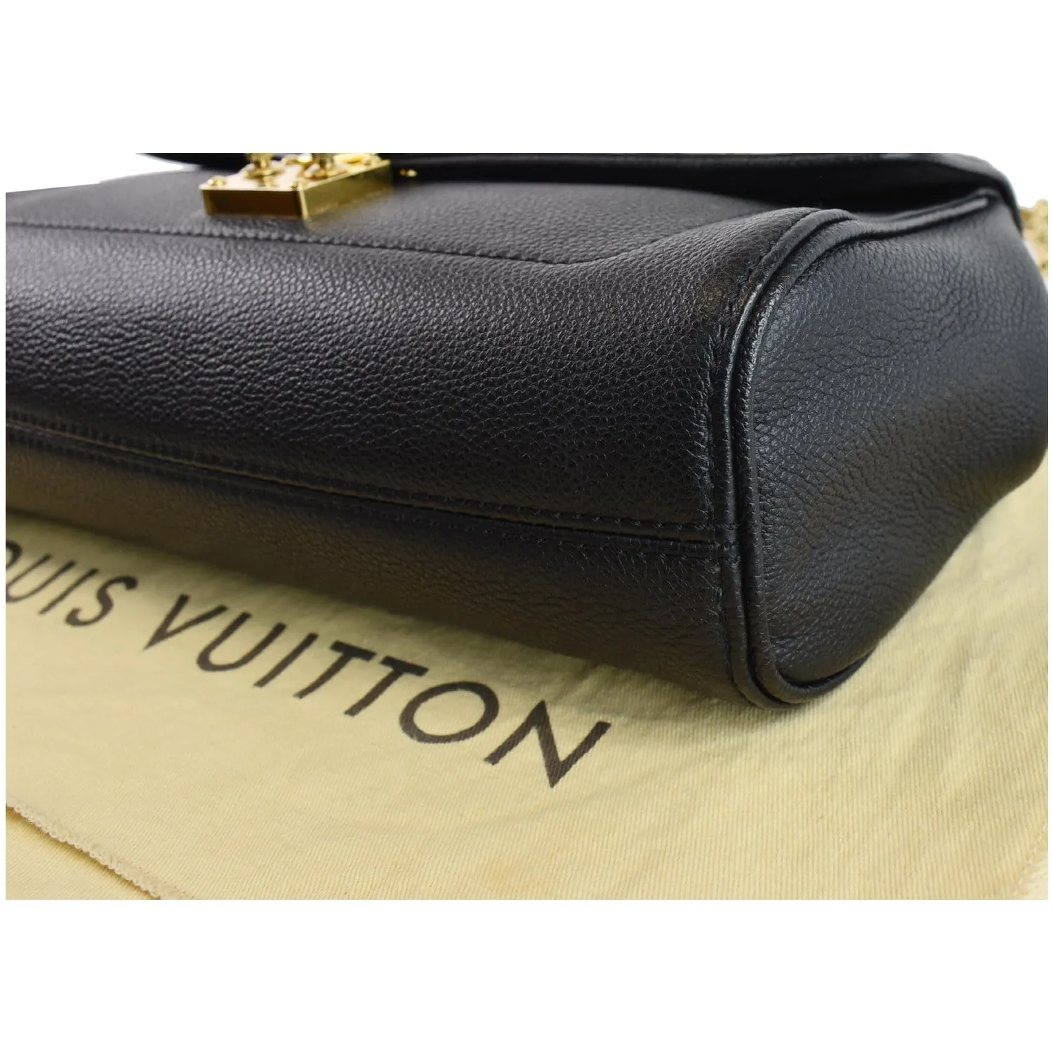 LOUIS VUITTON St Germain MM Monogram Empreinte Leather Shoulder Bag Black