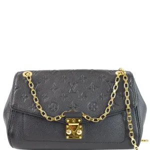 LOUIS VUITTON St Germain MM Monogram Empreinte Leather Shoulder Bag Black