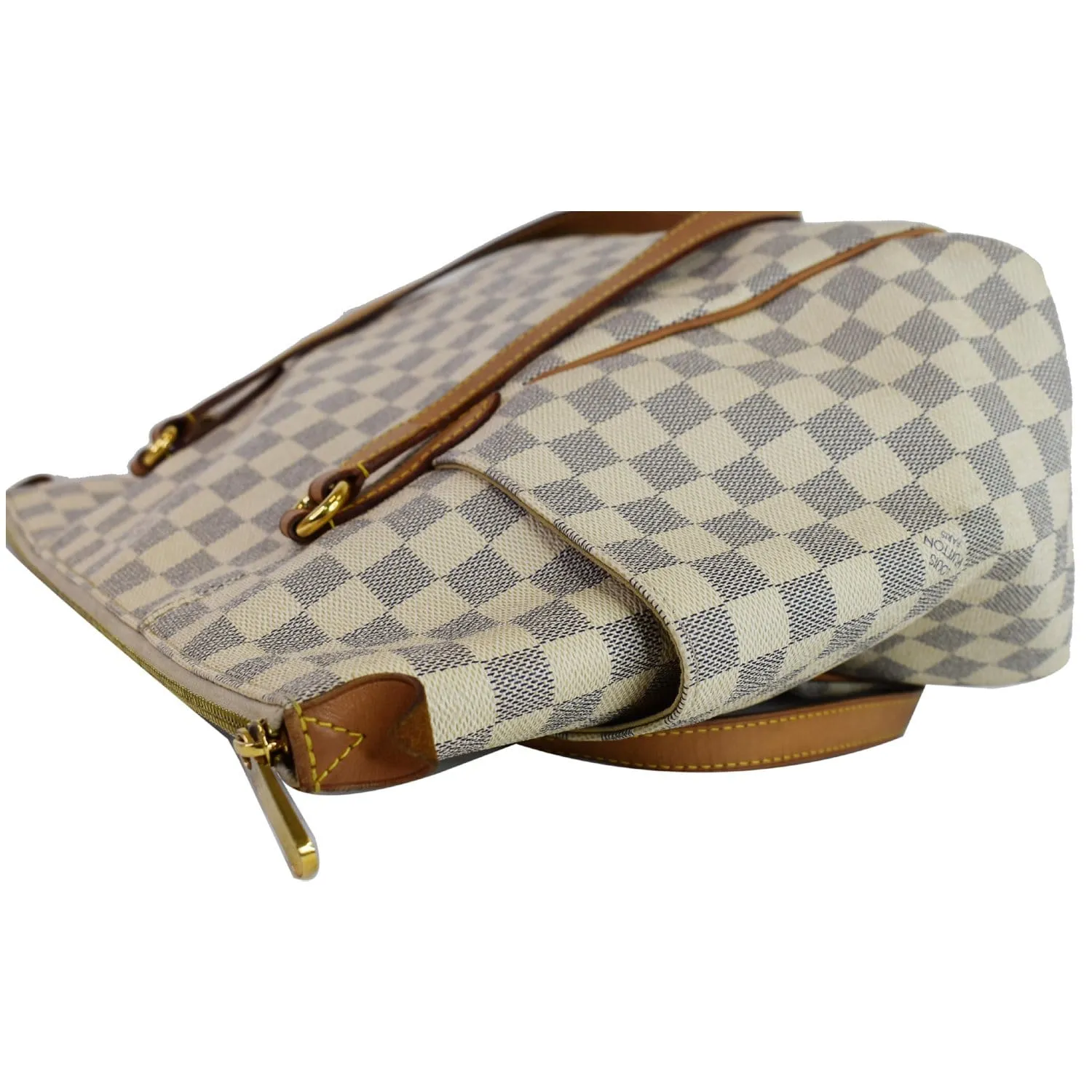 LOUIS VUITTON Totally MM Damier Azur Shoulder Bag White